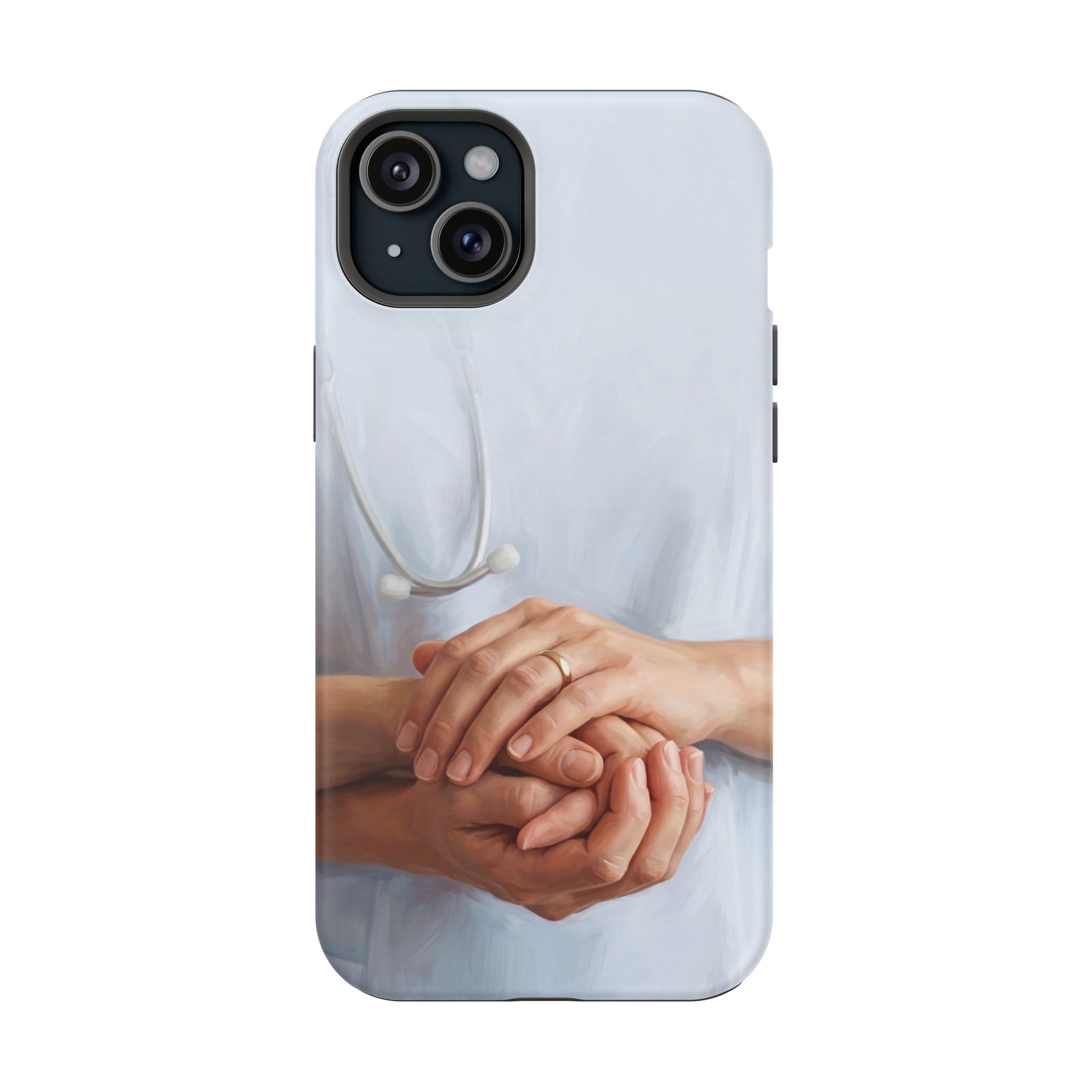 Impact-Resistant Phone Case — Caring Hands Wireless Charging Cover