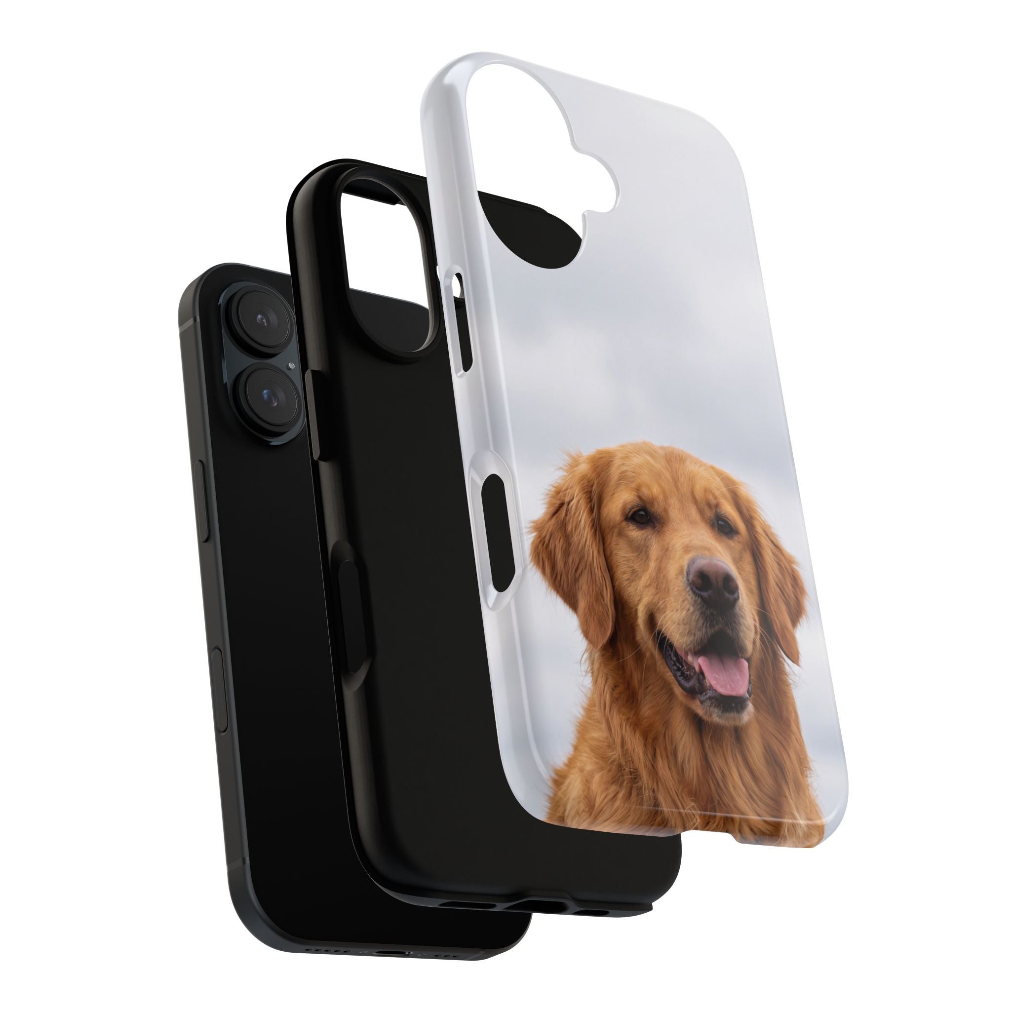 Golden Retriever Portrait Phone Case | Happy Dog Photo on Soft Sky Background | Samsung & iPhone