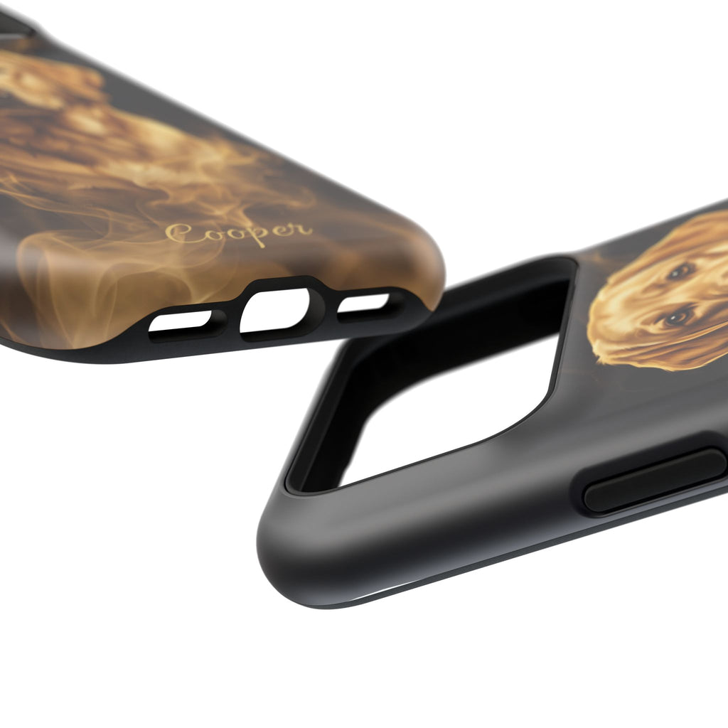 Personalized Gold Smoke Labrador Phone Case — Tough Magnetic Case with Wireless Charging