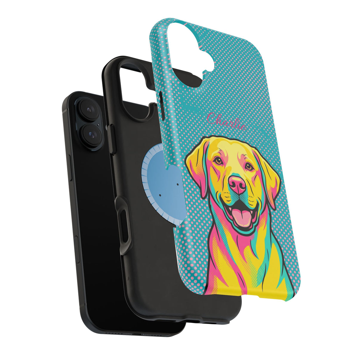 Personalized Pop Art Labrador Phone Case — Tough Magnetic Case with Wireless Charging