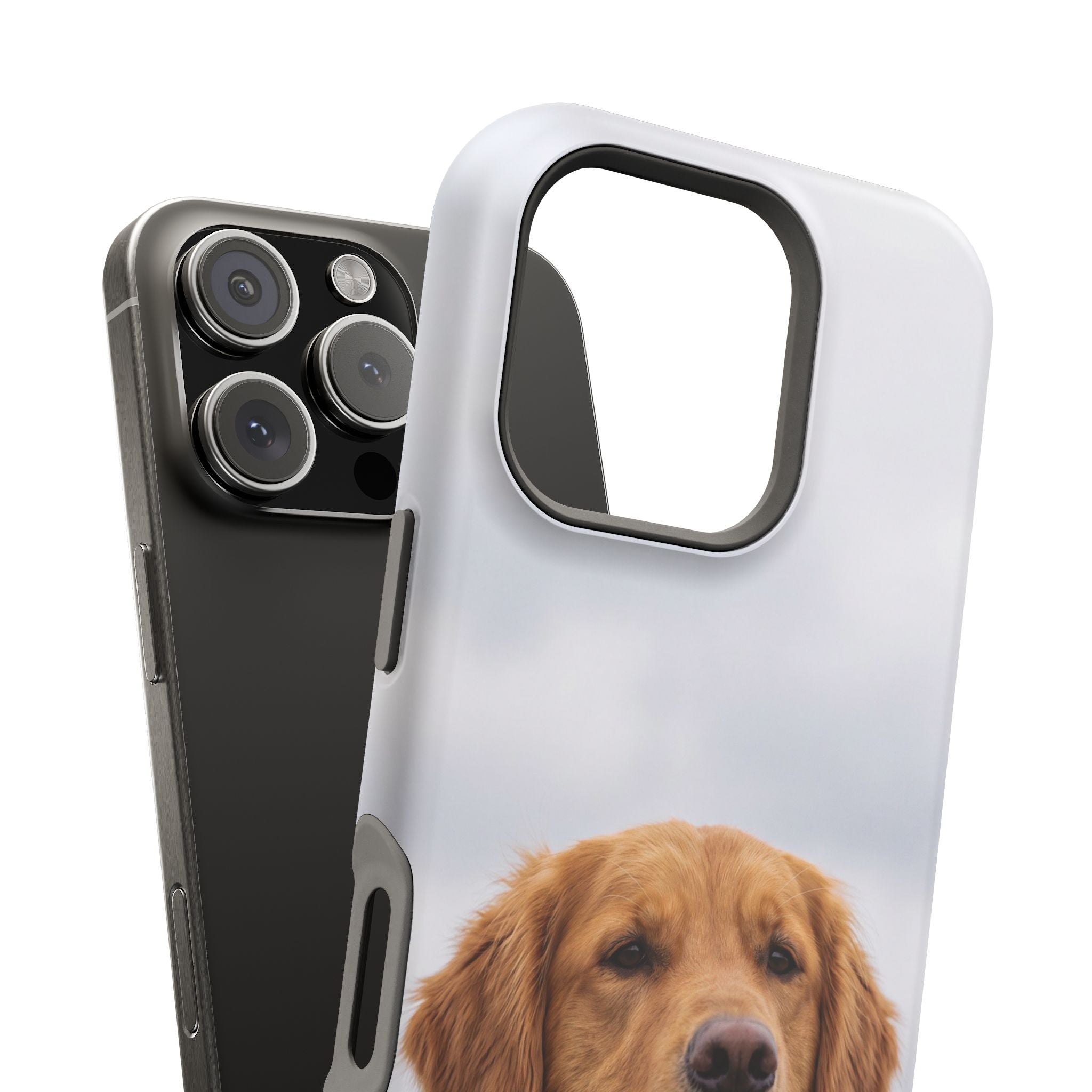Golden Retriever Phone Case — Impact-Resistant Wireless Charging Cover