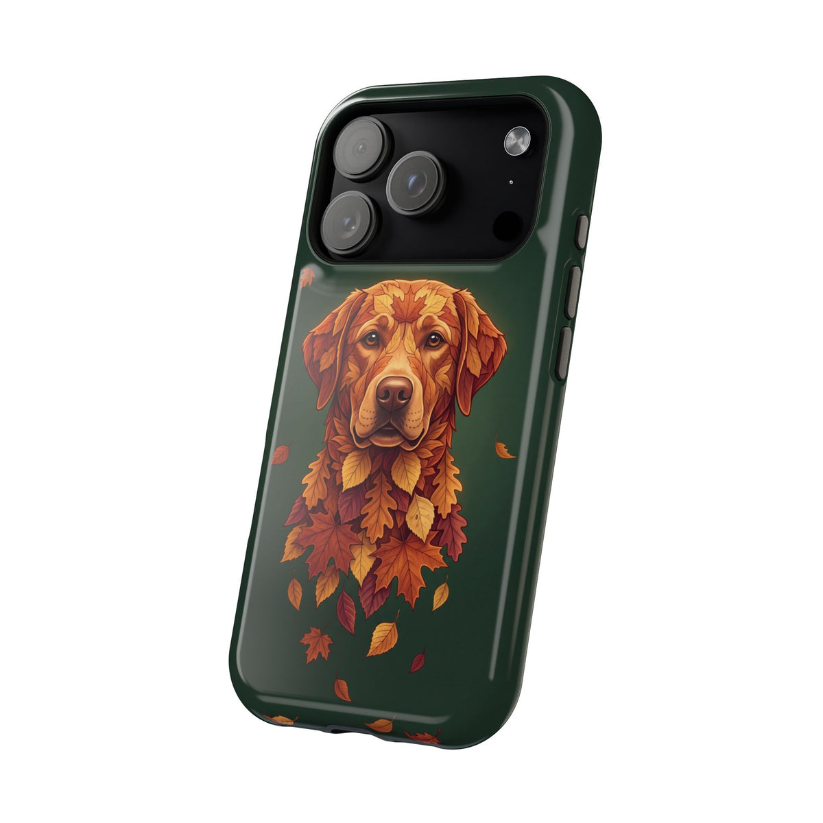 Autumn Leaves Labrador Phone Case — Tough Magnetic Case with Wireless Charging