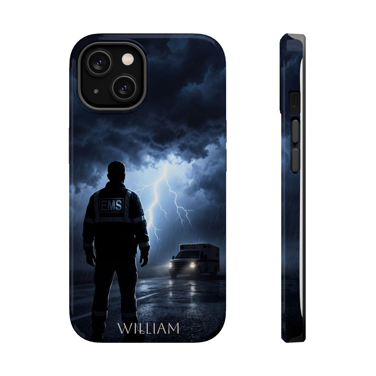 Personalized Lightning Storm EMS Phone Case — Wireless Charging Cover