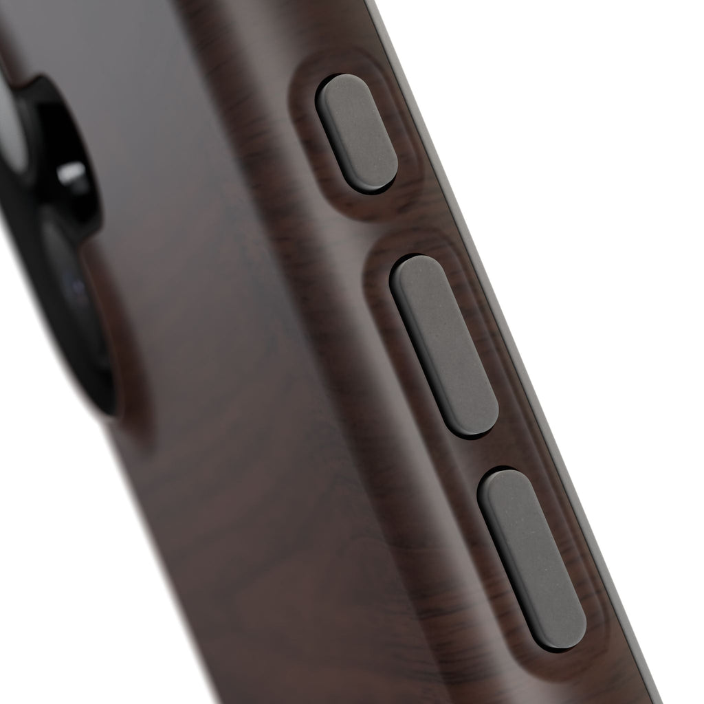 Gold Paramedic Laurel Badge Wood Phone Case — Magnetic Wireless Charging Cover
