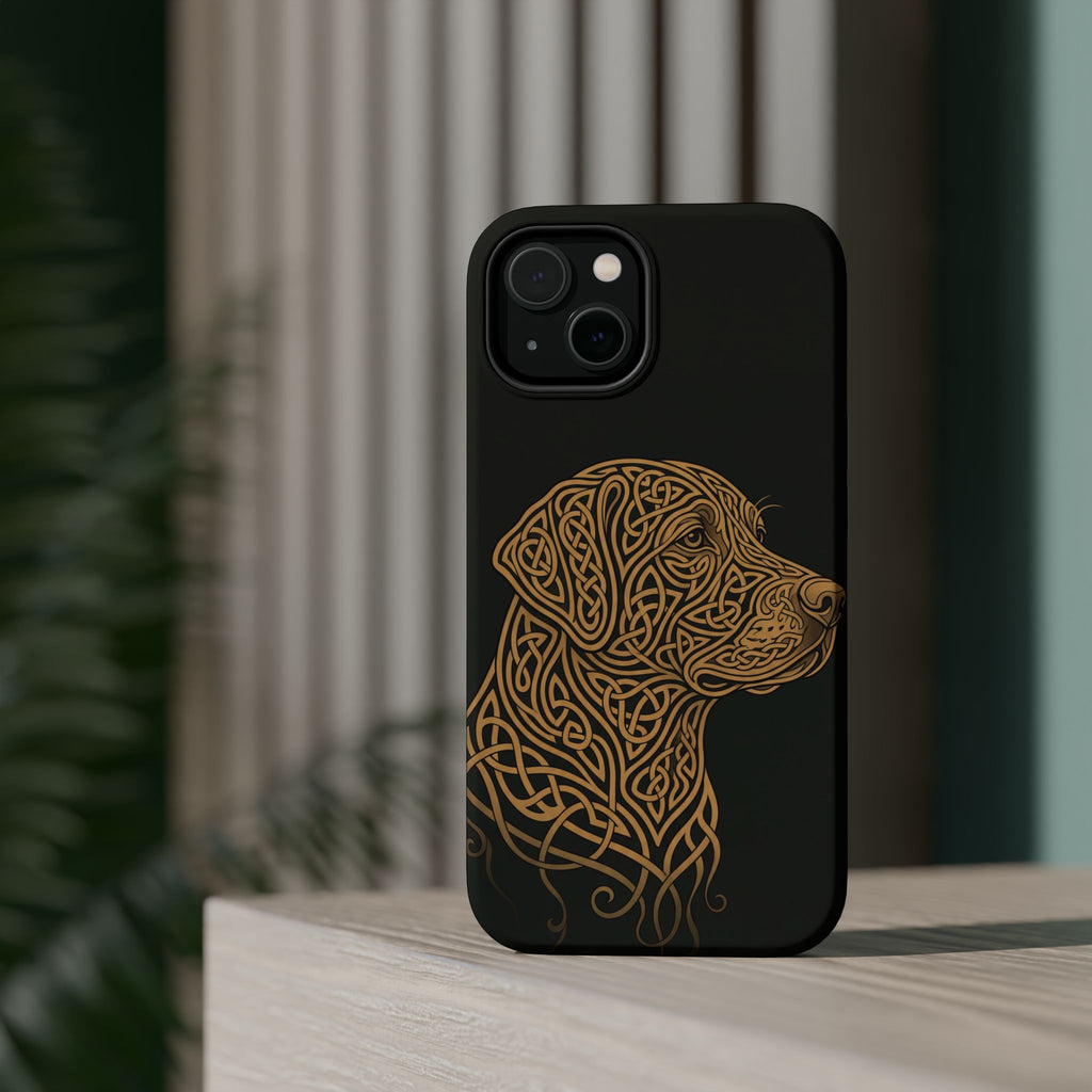 Celtic Knotwork Labrador Phone Case — Tough Magnetic Case with Wireless Charging