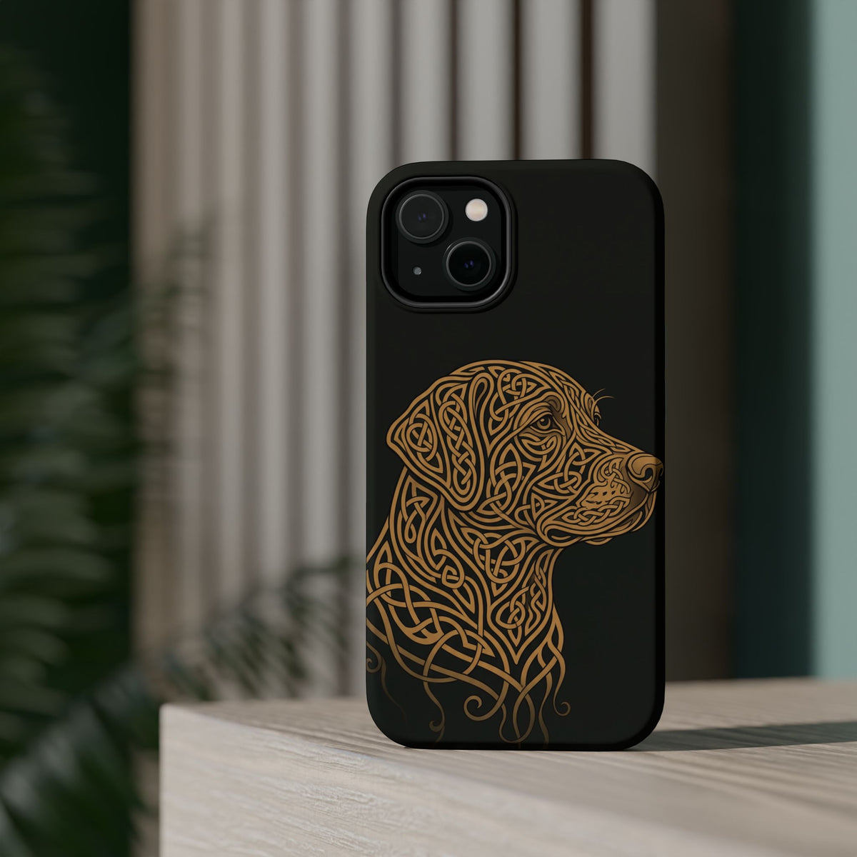 Celtic Knotwork Labrador Phone Case — Tough Magnetic Case with Wireless Charging