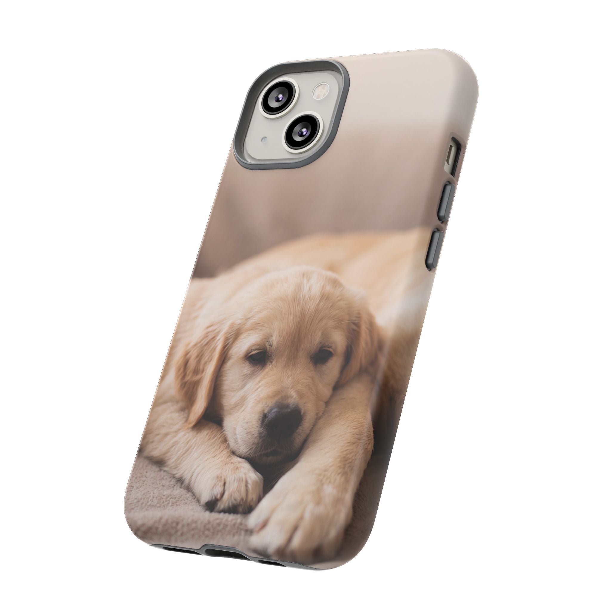 Sleepy Golden Retriever Puppy Phone Case | Cozy Cuddly Puppy Portrait | Samsung & iPhone