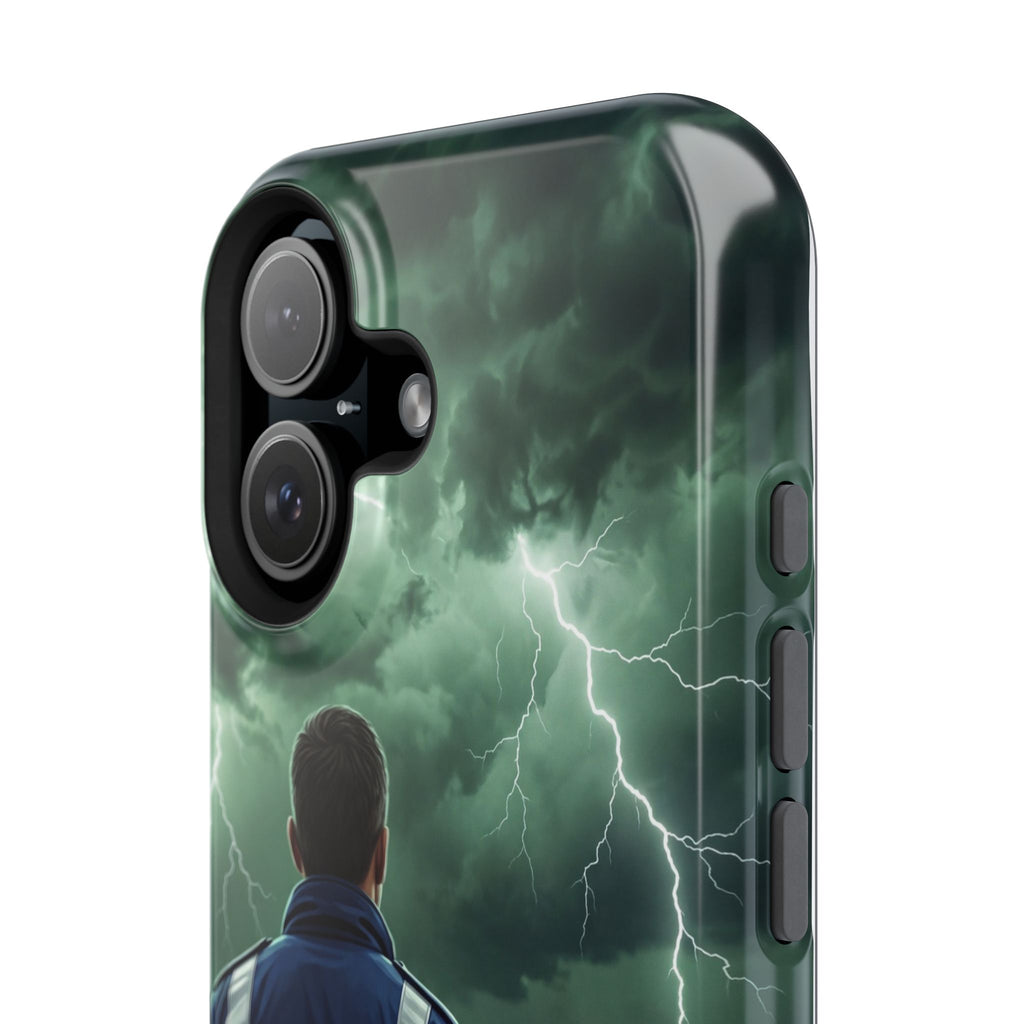 Paramedic Green Storm Phone Case — Magnetic Wireless Charging Cover