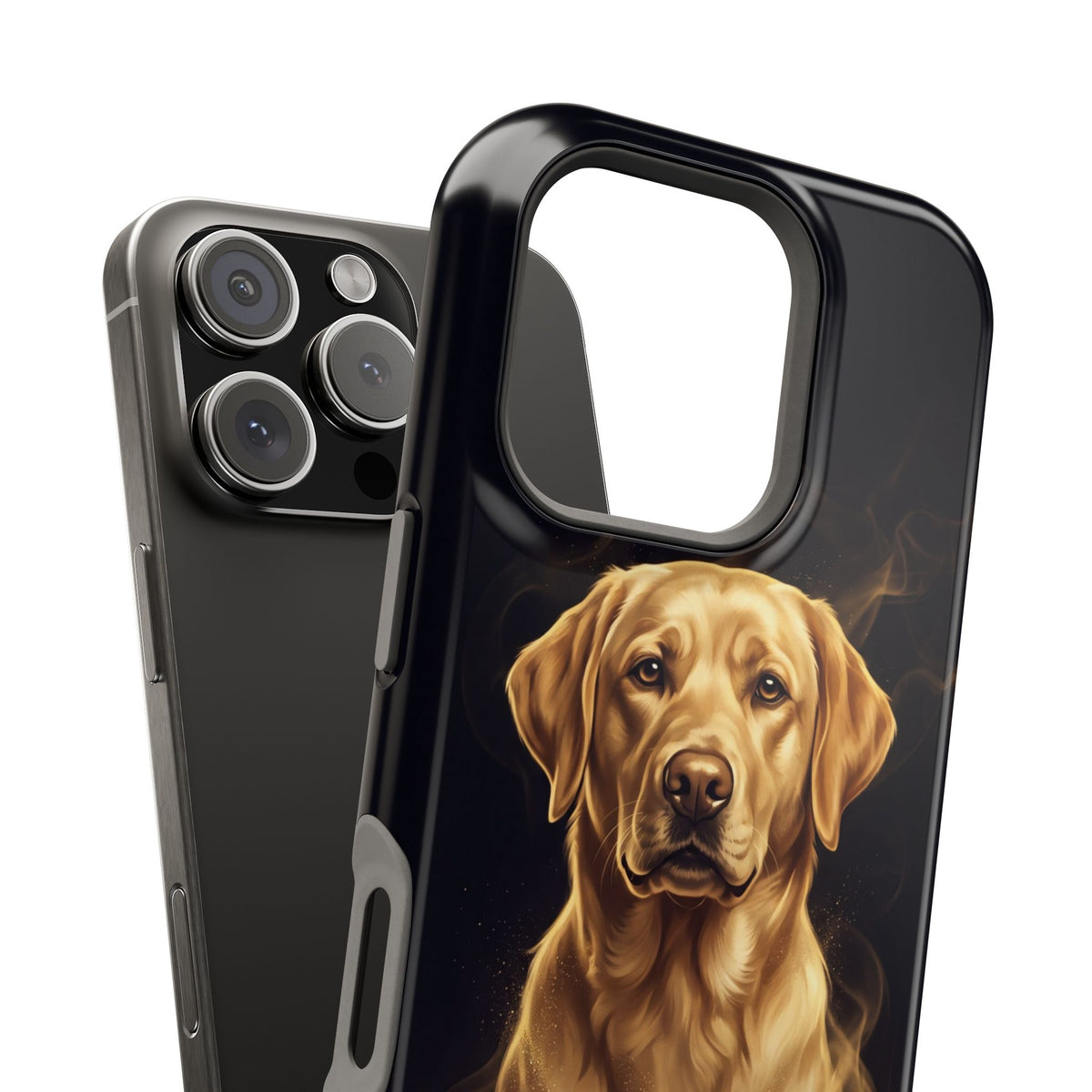 Personalized Gold Smoke Labrador Phone Case — Tough Magnetic Case with Wireless Charging