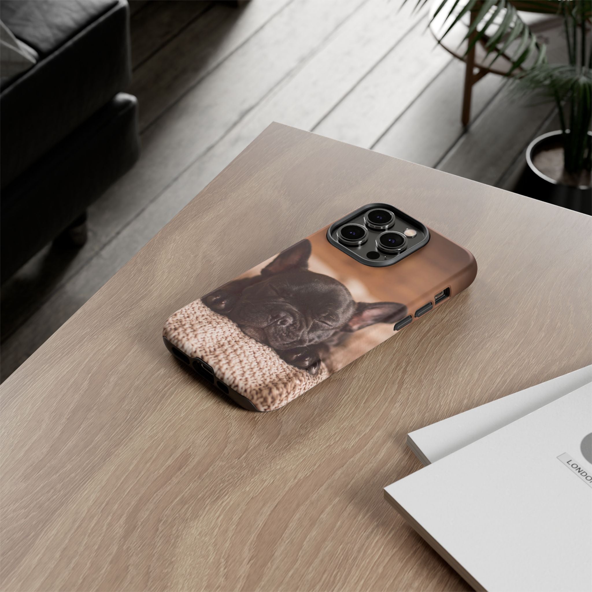 Sleeping French Bulldog Phone Case | Cozy Frenchie Resting on Blanket | iPhone & Samsung