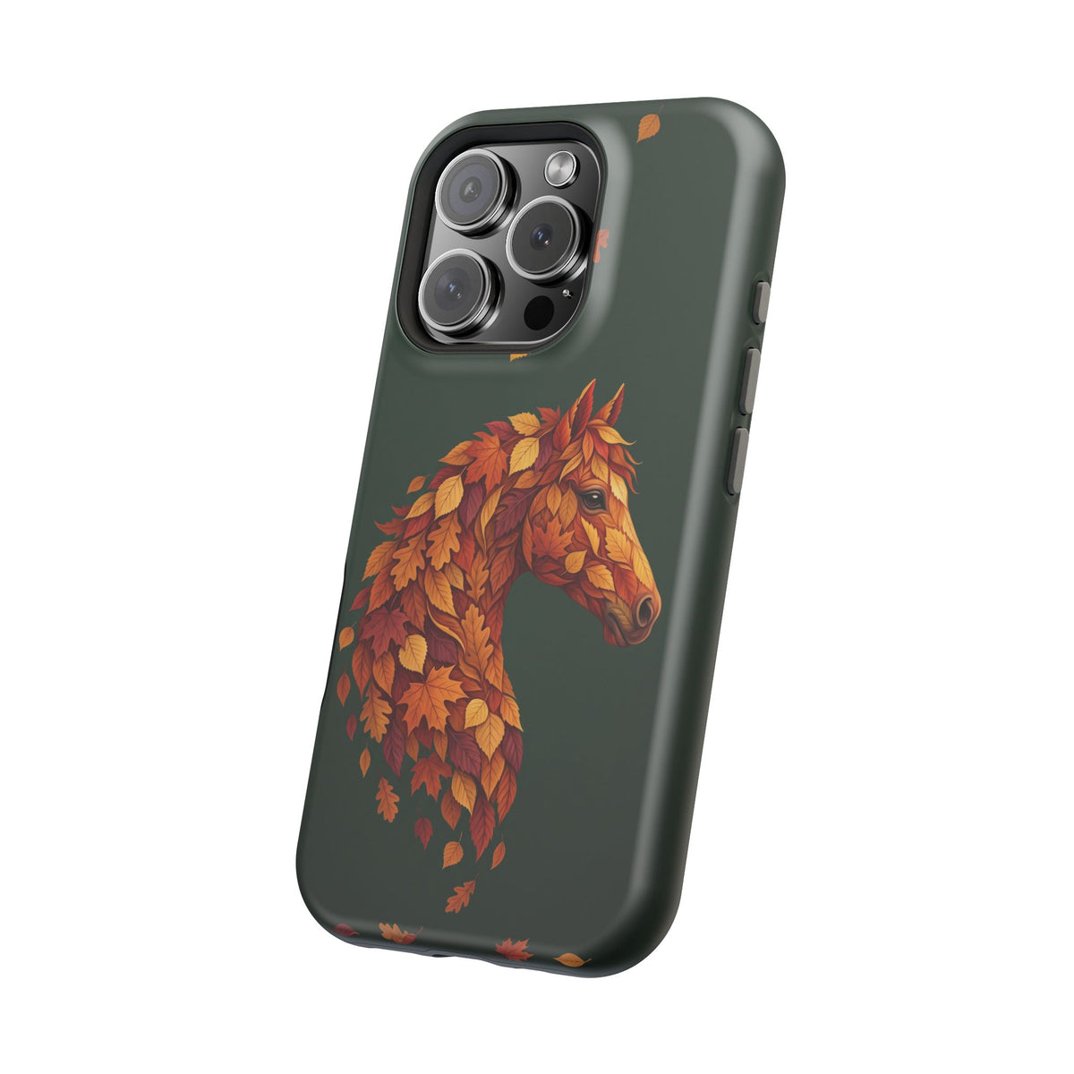 Autumn Leaves Horse Phone Case — Tough Magnetic Case with Wireless Charging