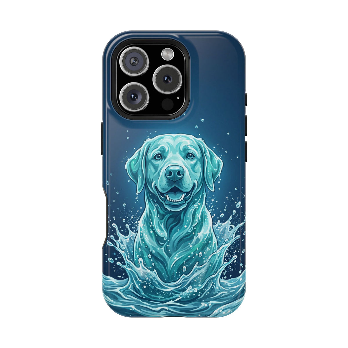 Water Splash Labrador Phone Case — Tough Magnetic Case with Wireless Charging