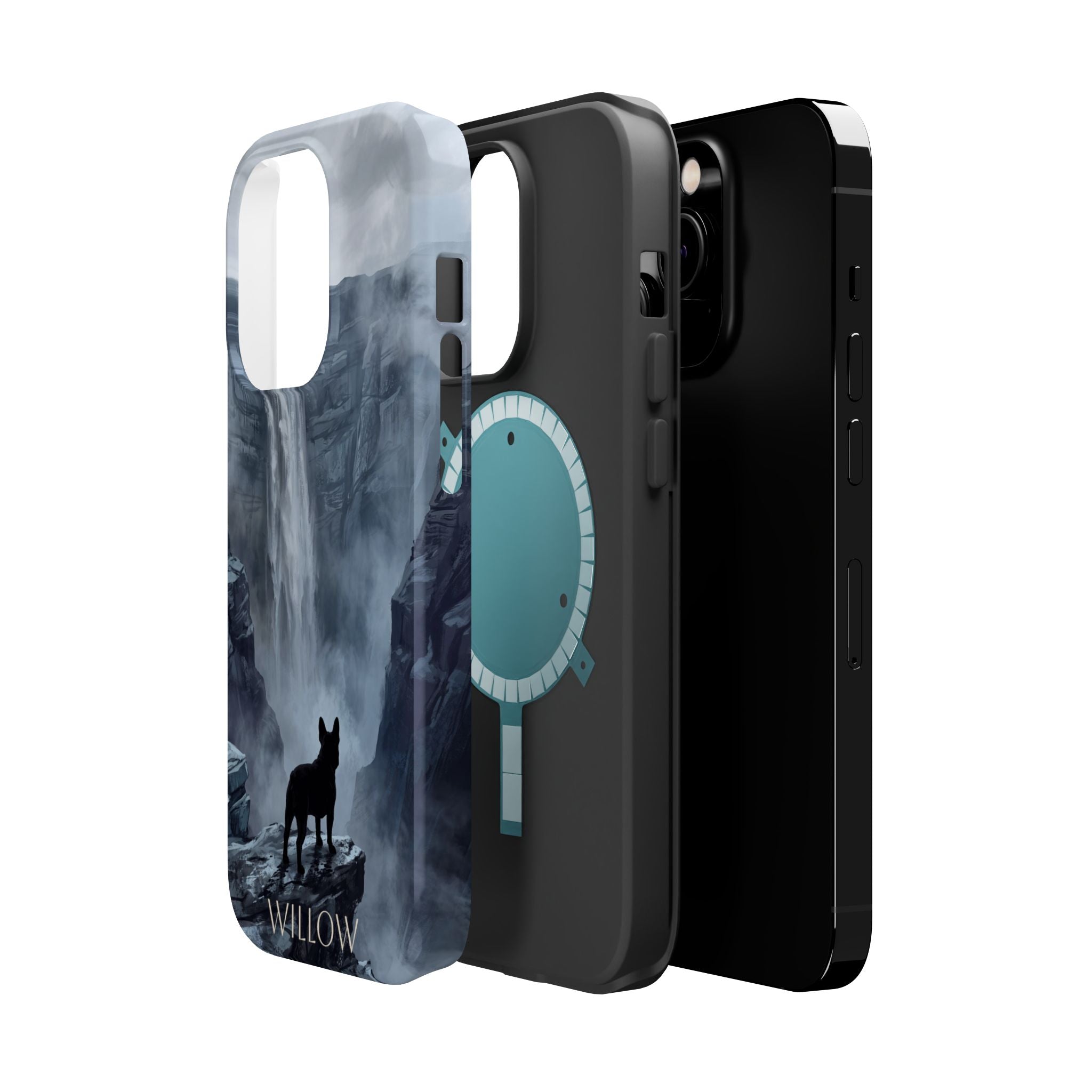 Personalized French Bulldog Misty Waterfall Phone Case — Wireless Charging Cover