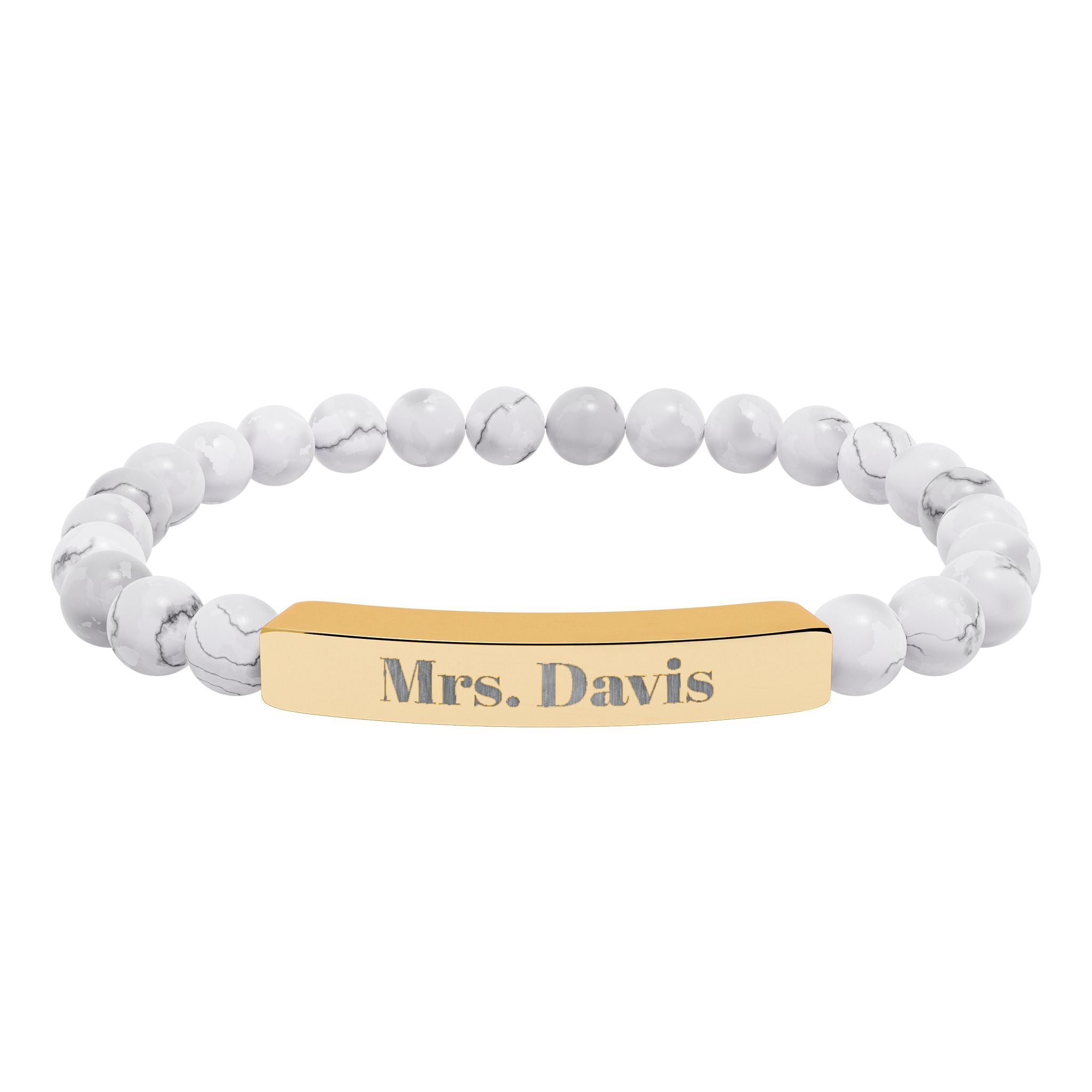Personalized Teacher Bracelet | Engraved Name Bar Bracelet, Teacher Gift