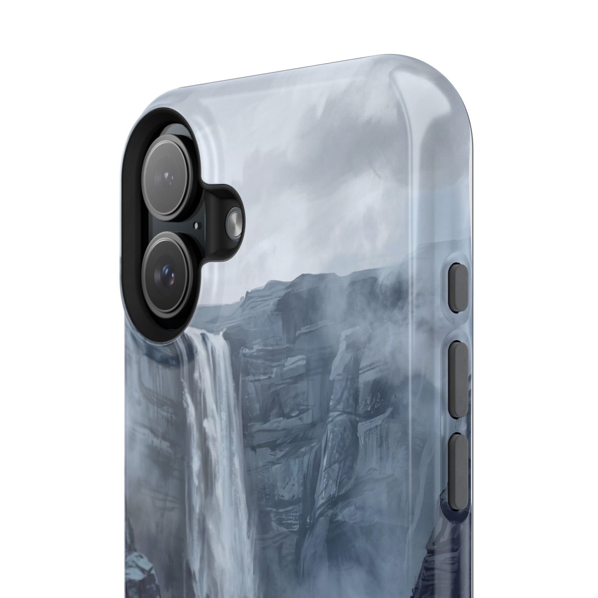 Personalized French Bulldog Misty Waterfall Phone Case — Wireless Charging Cover
