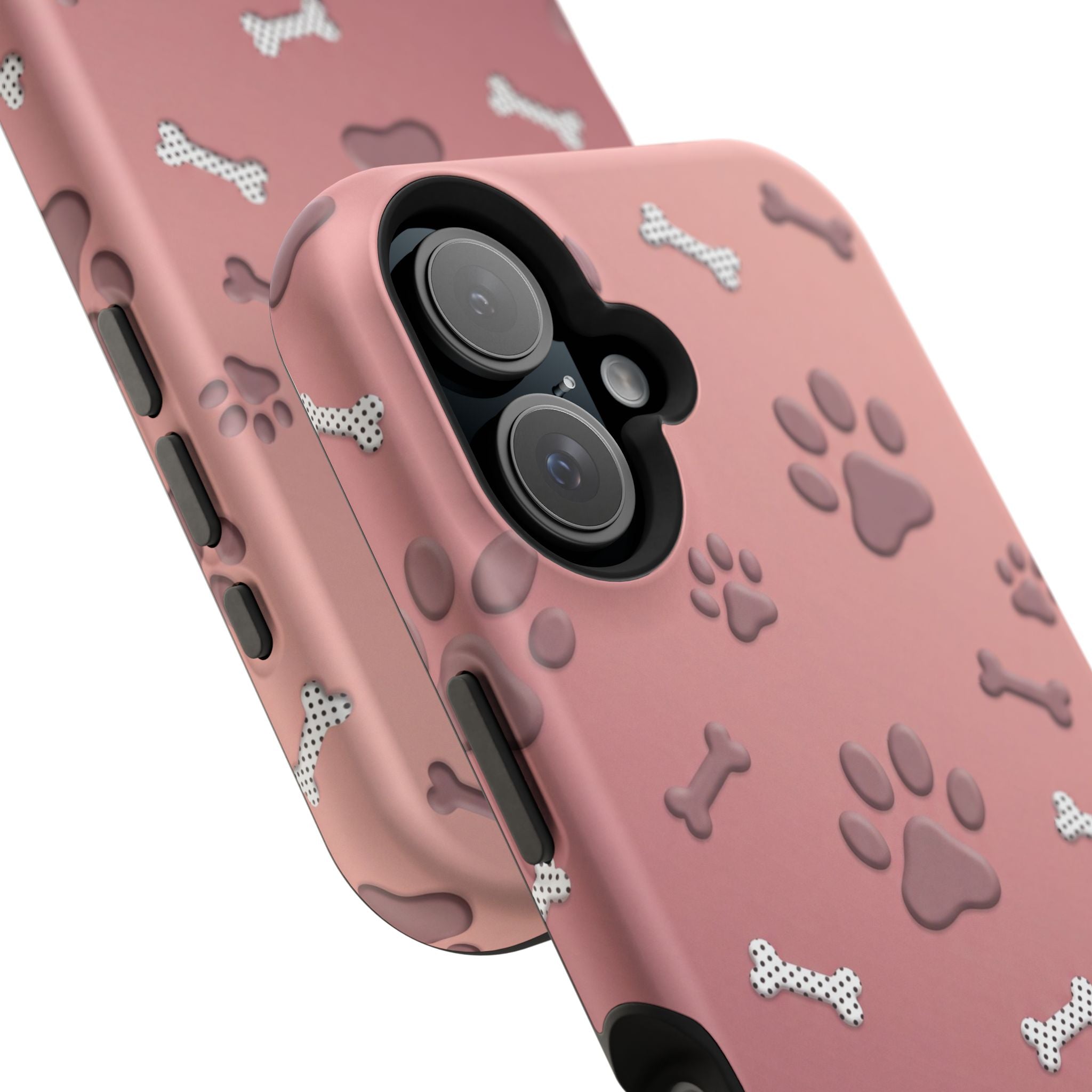 Paws & Bones Phone Case — Impact-Resistant Wireless Charging Cover