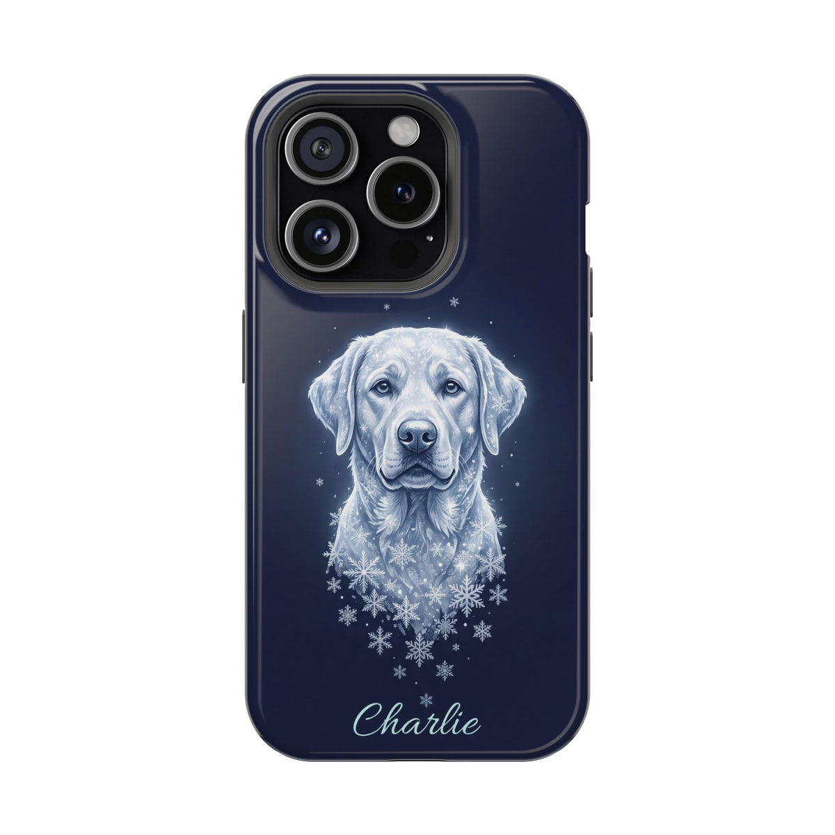 Personalized Winter Snowflake Labrador Phone Case — Tough Magnetic Case with Wireless Charging