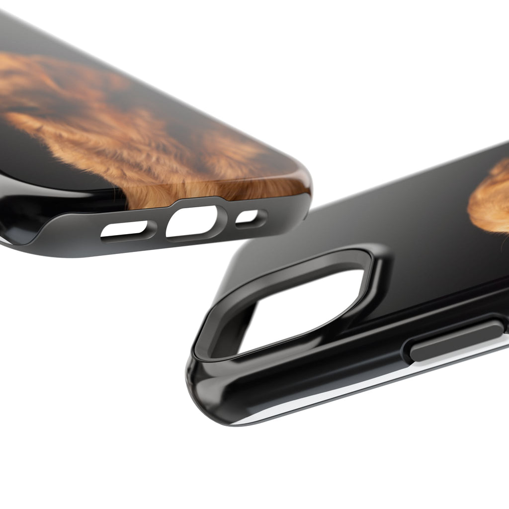 Golden Retriever Portrait Phone Case — Impact-Resistant Wireless Charging Cover