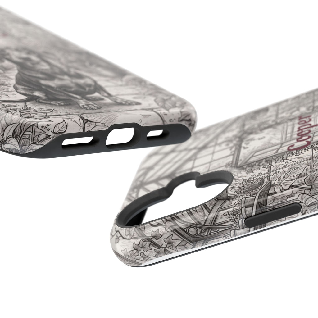 Personalized Dachshund Vintage Greenhouse Phone Case — Wireless Charging Cover
