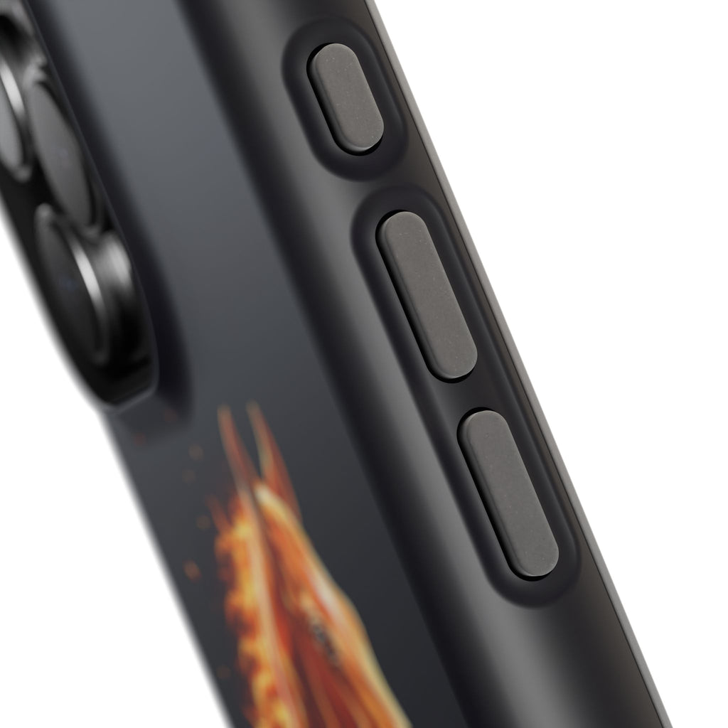 Personalized Fire & Ember Horse Phone Case — Tough Magnetic Case with Wireless Charging