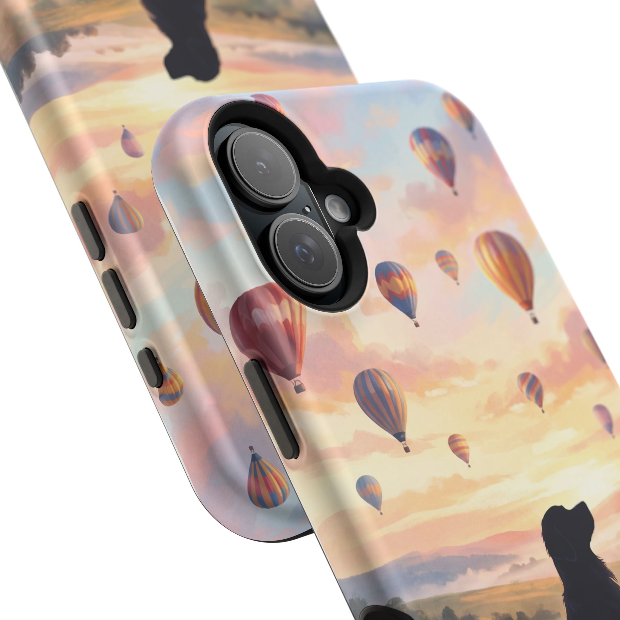 Personalized Golden Retriever Hot Air Balloon Phone Case — Wireless Charging Cover