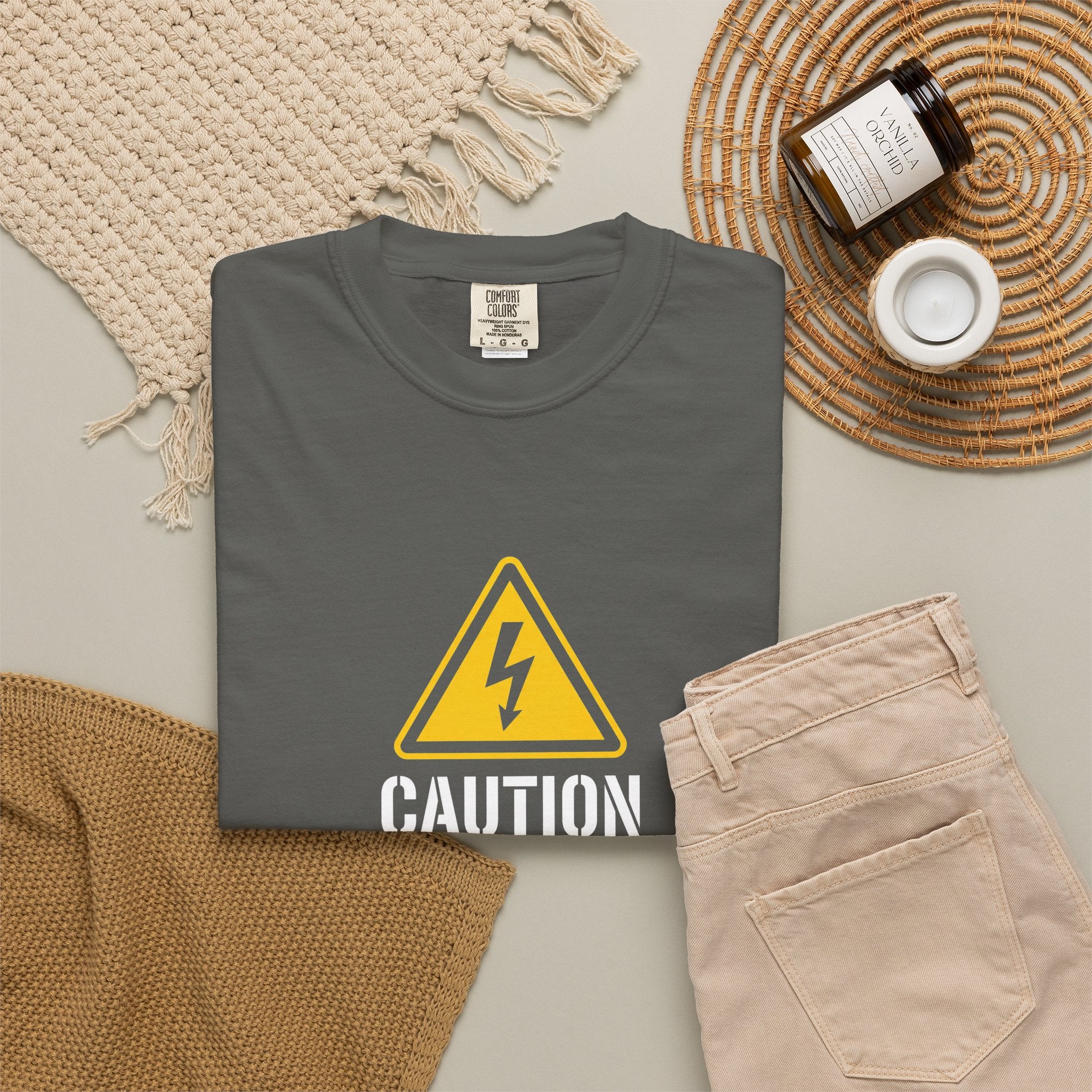 Caution Electrician At Work T-Shirt