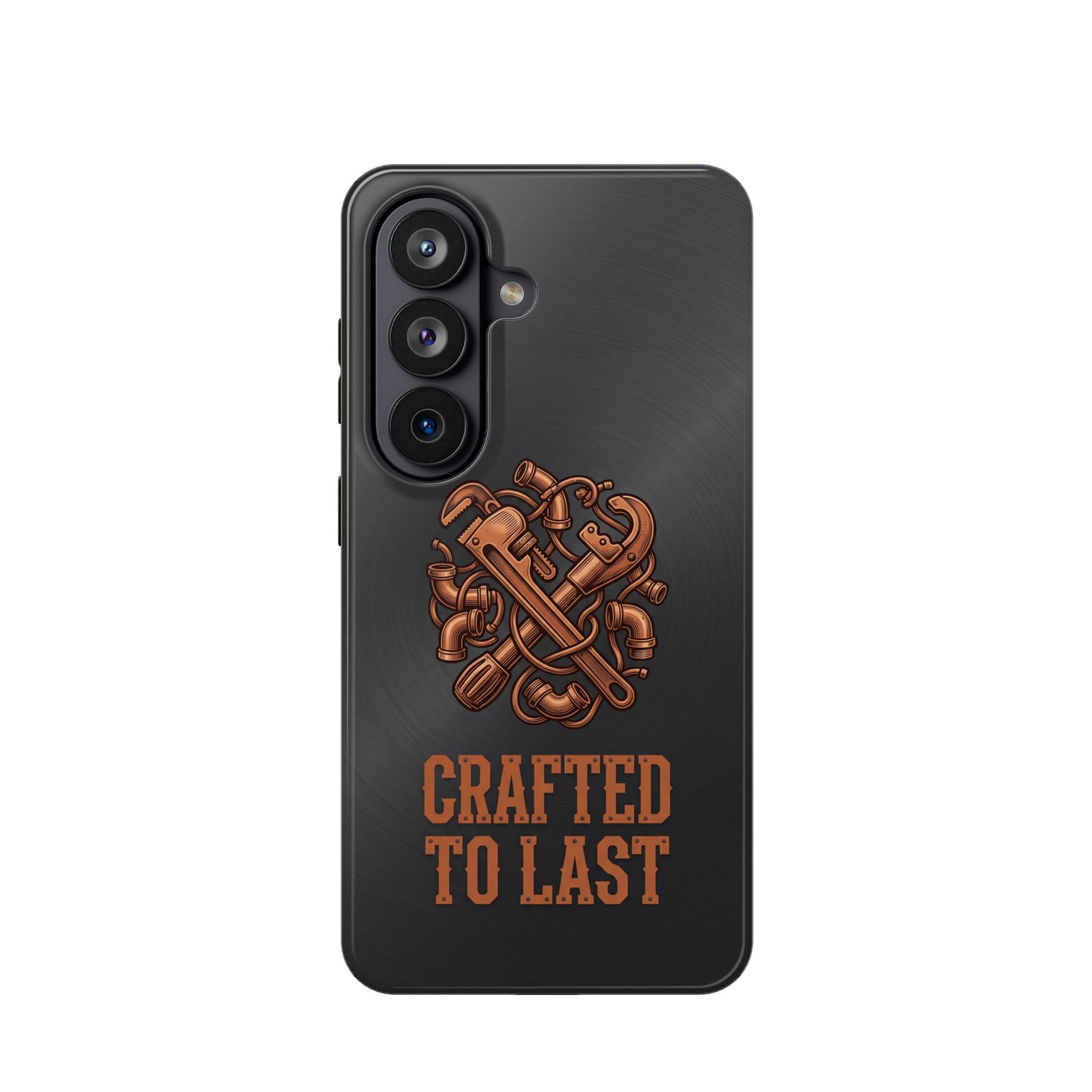 Crafted to Last Phone Case — Crossed Wrenches Wireless Charging Cover
