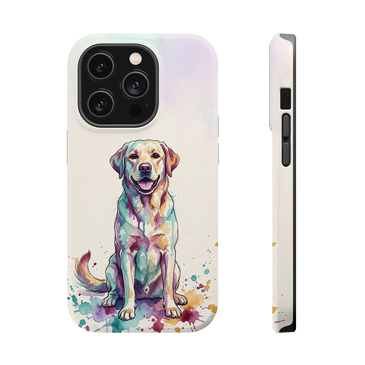 Watercolor Labrador Phone Case — Tough Magnetic Case with Wireless Charging