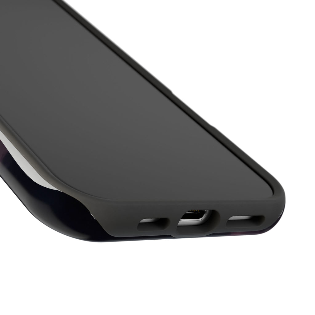 Neon Paw Print Phone Case — Impact-Resistant Wireless Charging Cover
