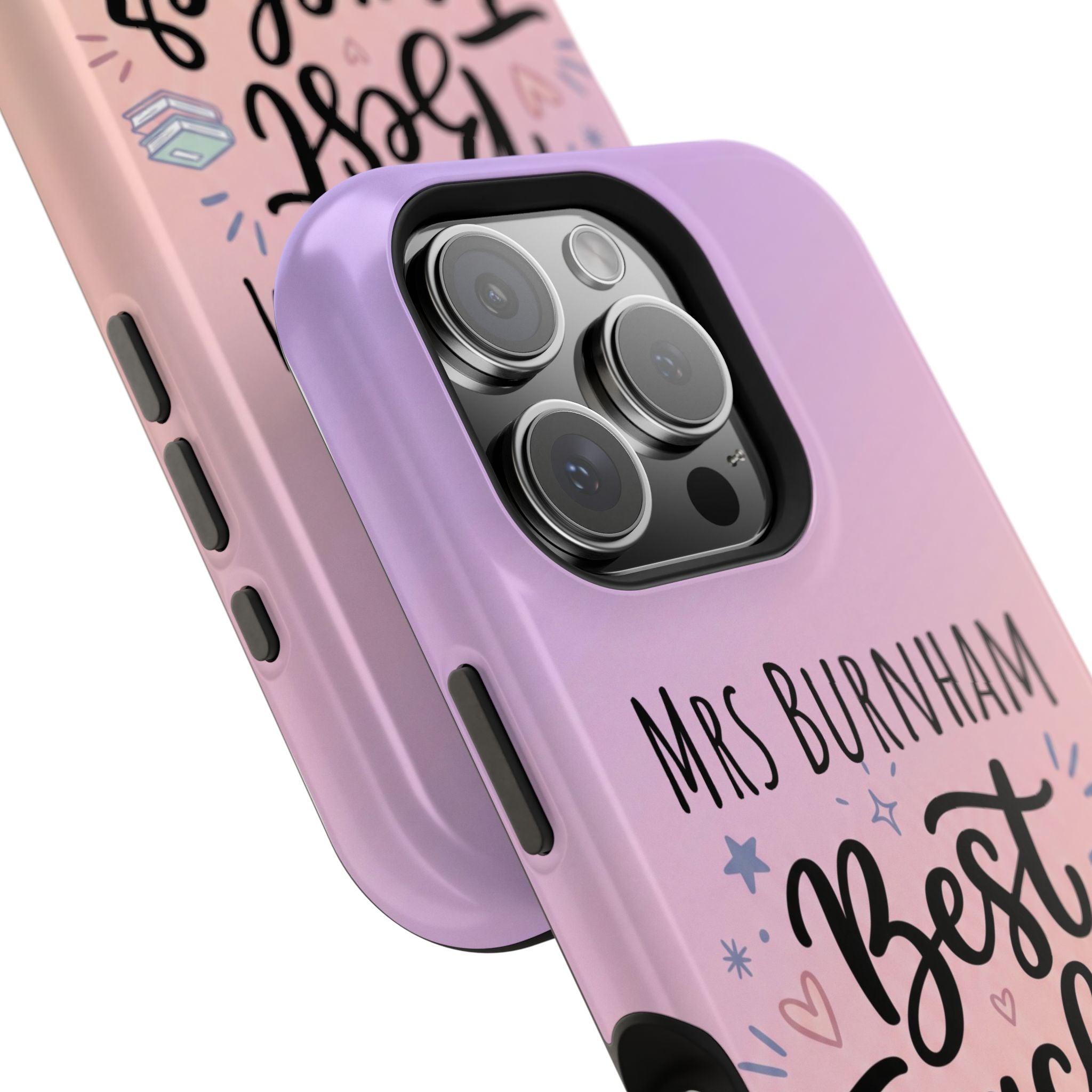 Best Teacher Ever Personalized Phone Case — Wireless Charging Cover
