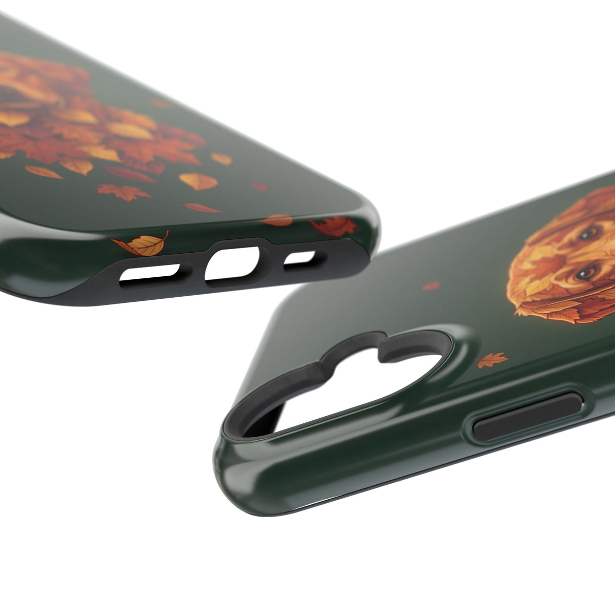 Autumn Leaves Labrador Phone Case — Tough Magnetic Case with Wireless Charging