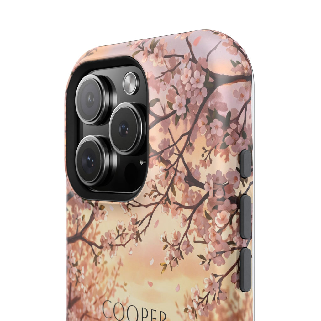 Personalized Golden Retriever Autumn Forest Phone Case — Wireless Charging Cover