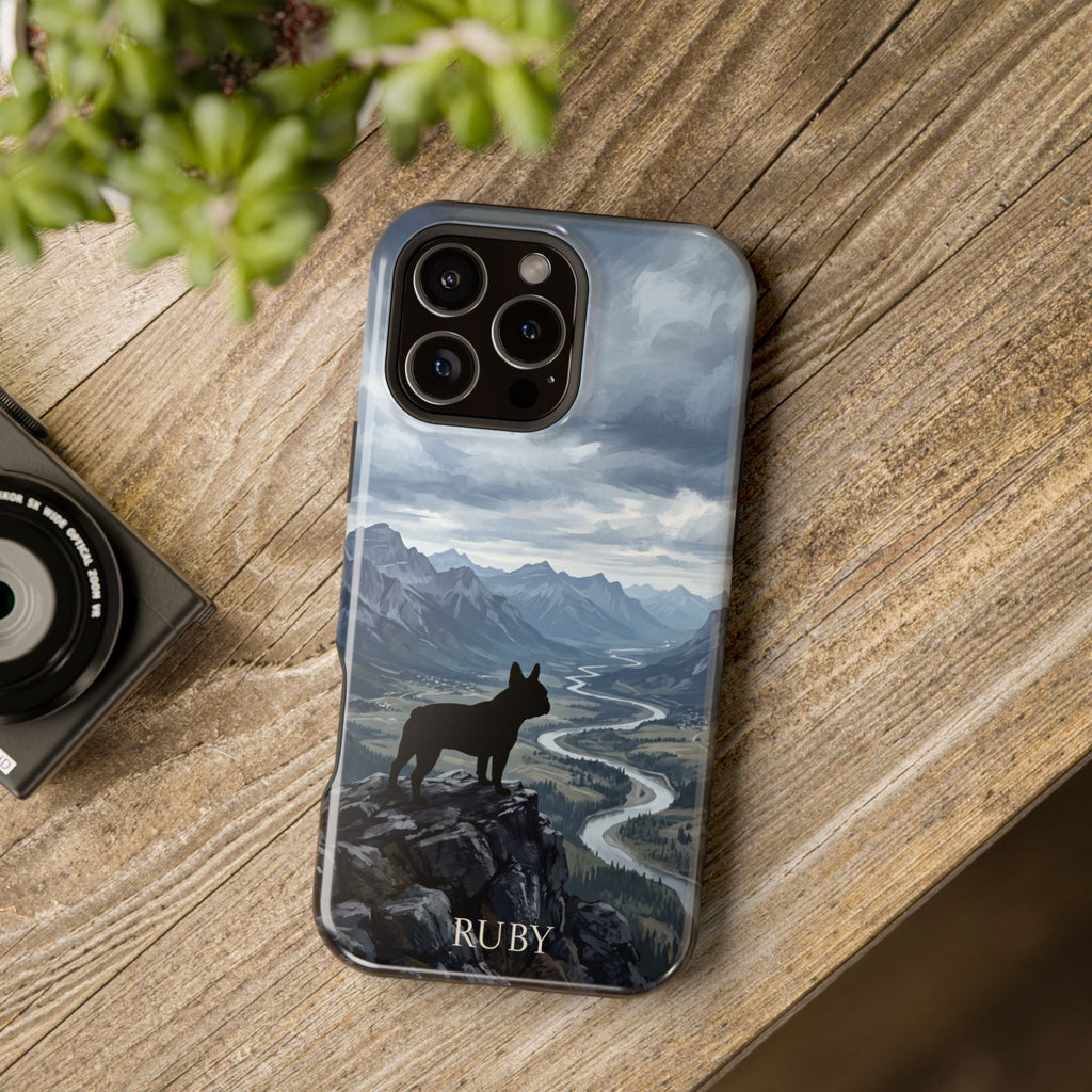 Personalized French Bulldog Mountain Valley Phone Case — Wireless Charging Cover