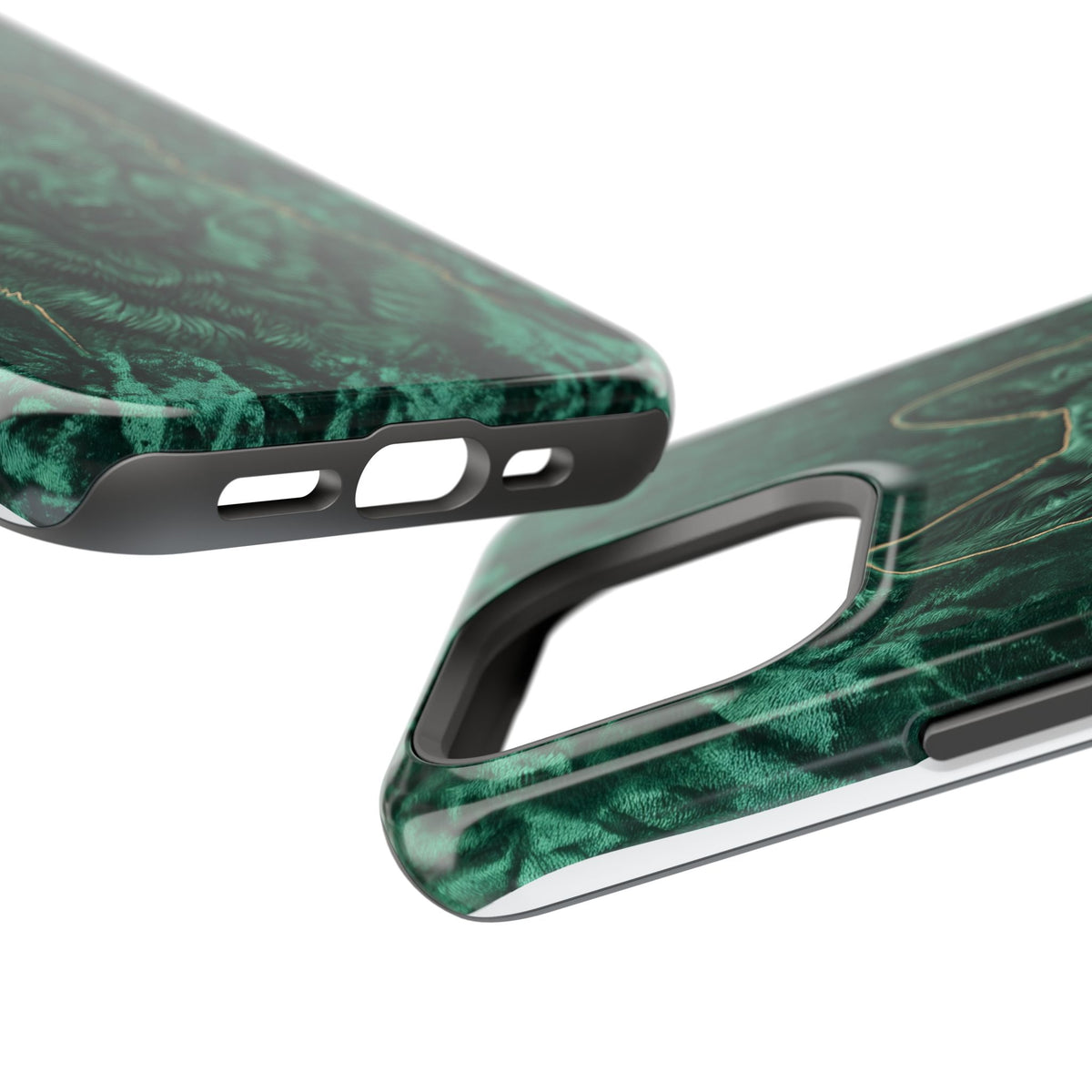German Shepherd Phone Case | Emerald Velvet Art — Tough Magnetic Case with Wireless Charging
