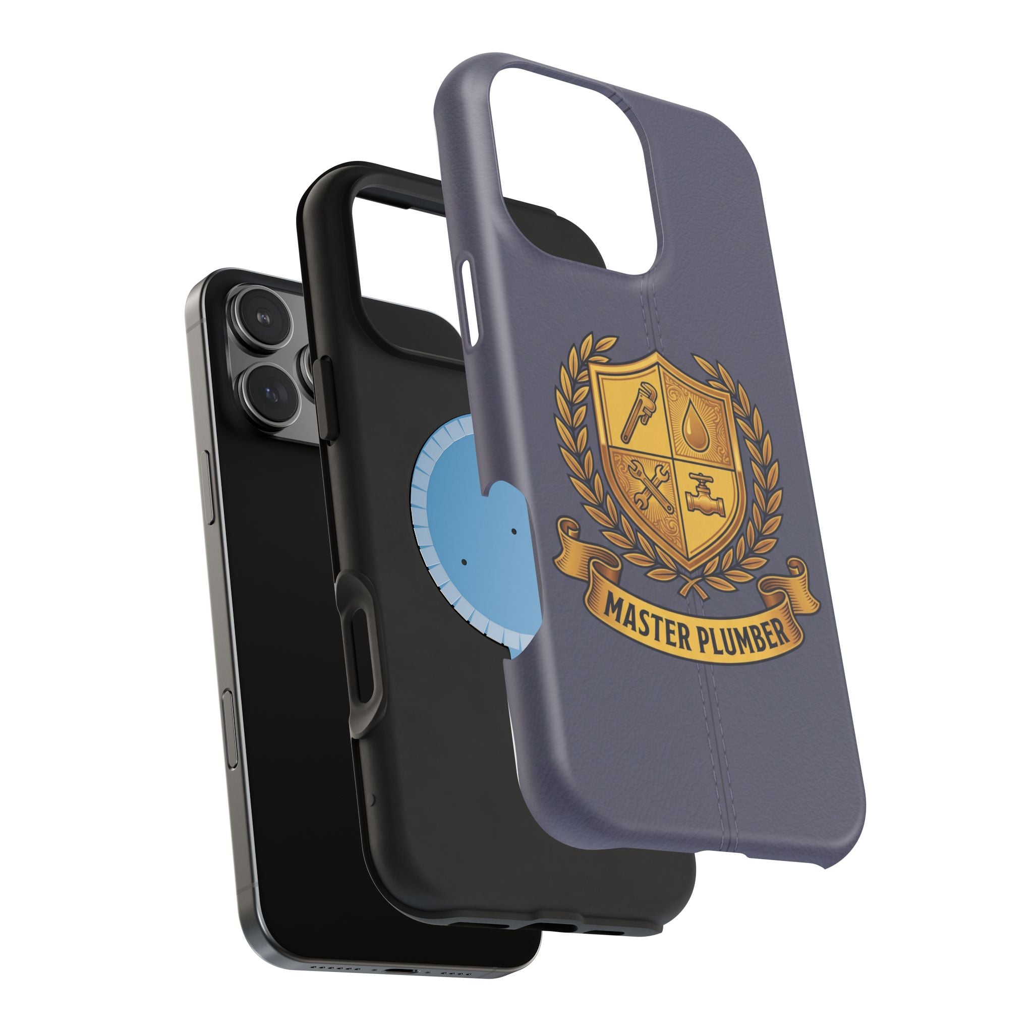 Master Plumber Crest Phone Case — Heraldic Shield Wireless Charging Cover