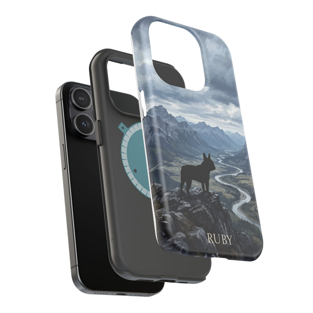 Personalized French Bulldog Mountain Valley Phone Case — Wireless Charging Cover