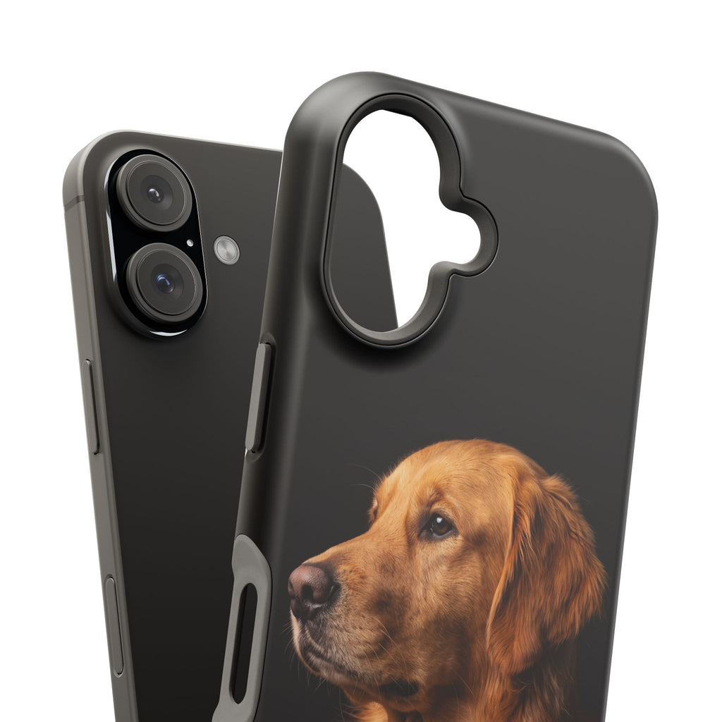 Golden Retriever Portrait Phone Case — Impact-Resistant Wireless Charging Cover