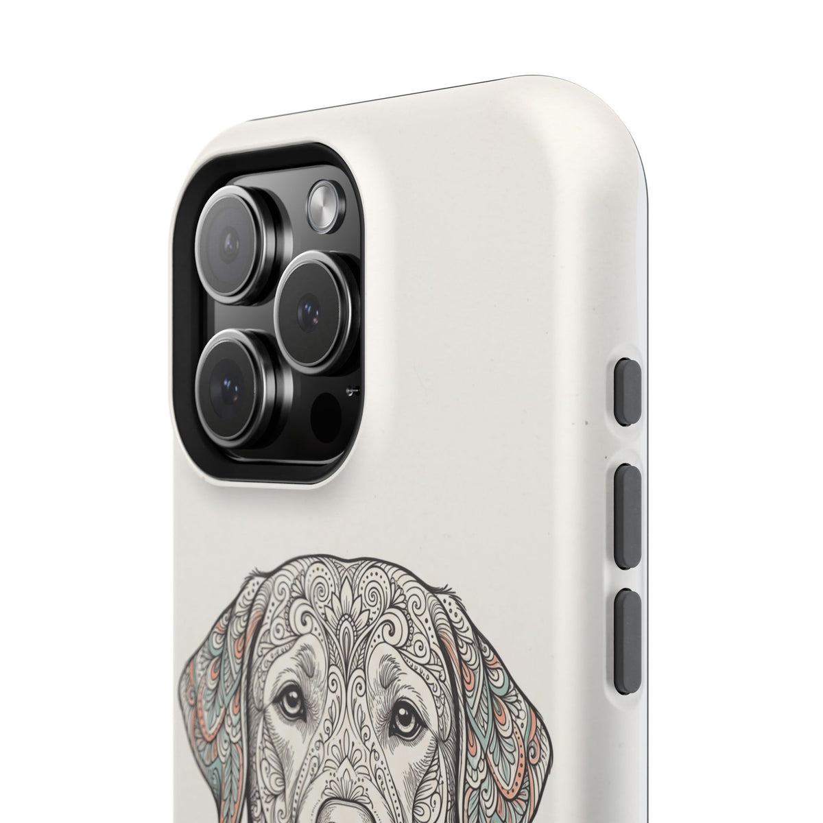 Mandala Labrador Phone Case — Tough Magnetic Case with Wireless Charging