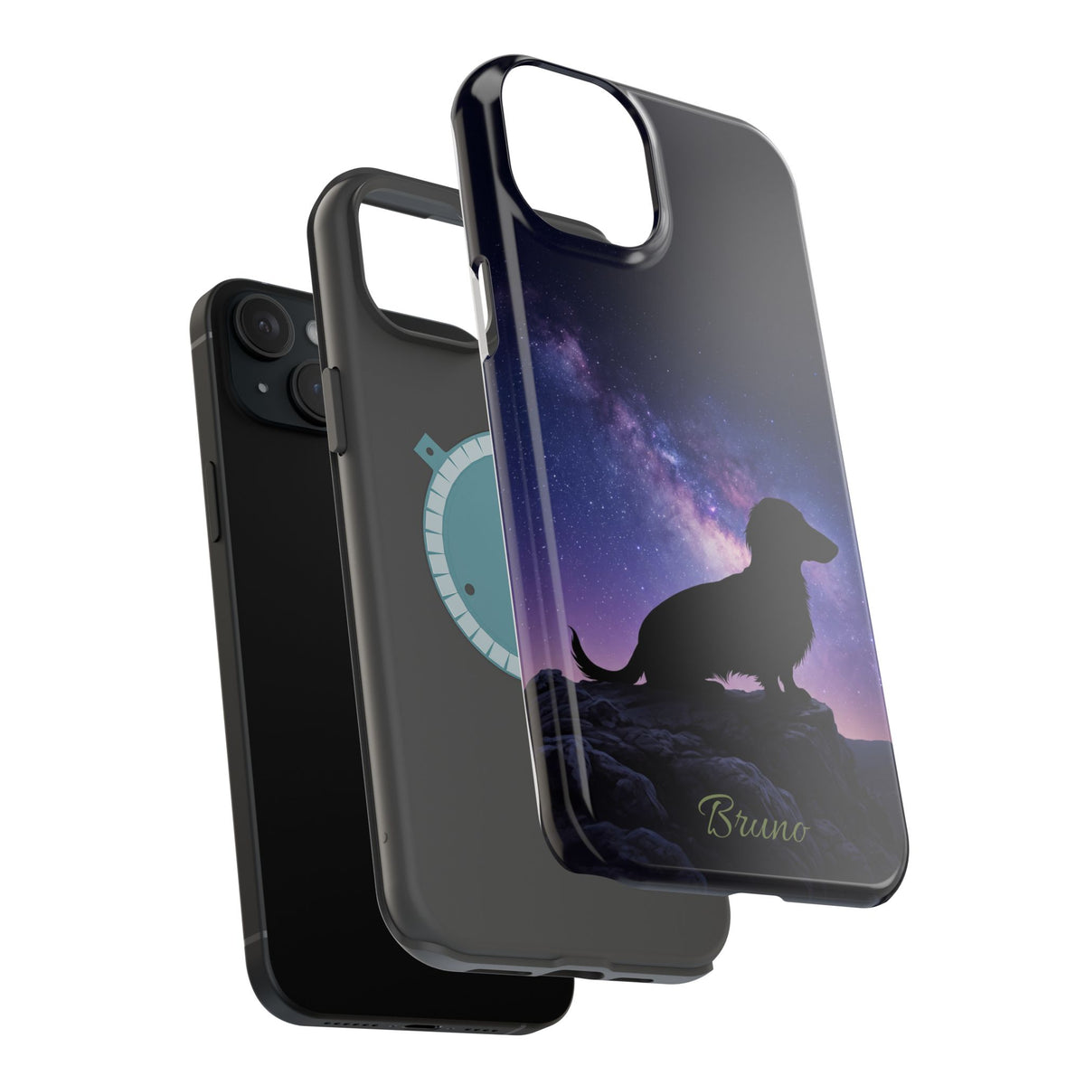 Personalized Dachshund Starry Night Phone Case — Wireless Charging Cover