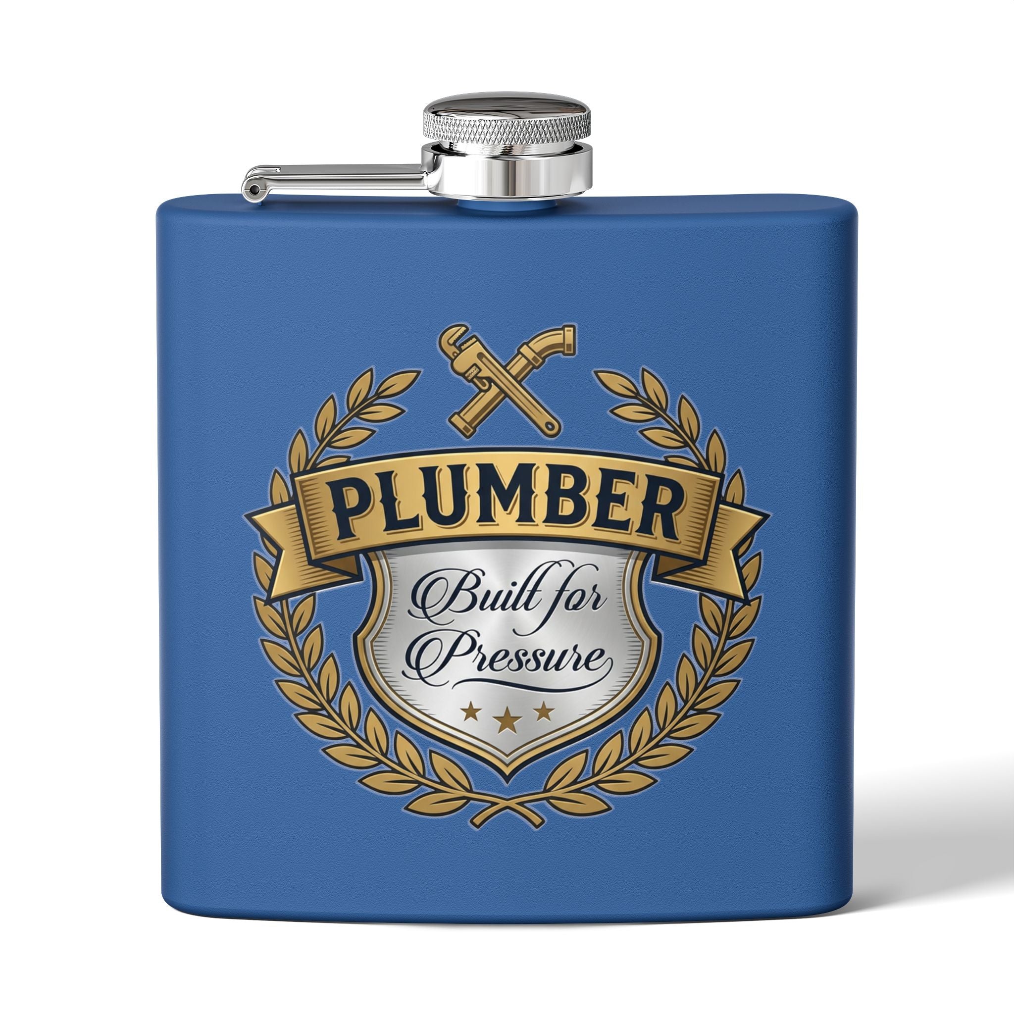 Flask — "Built for Pressure" 6oz Stainless Steel Hip Flask