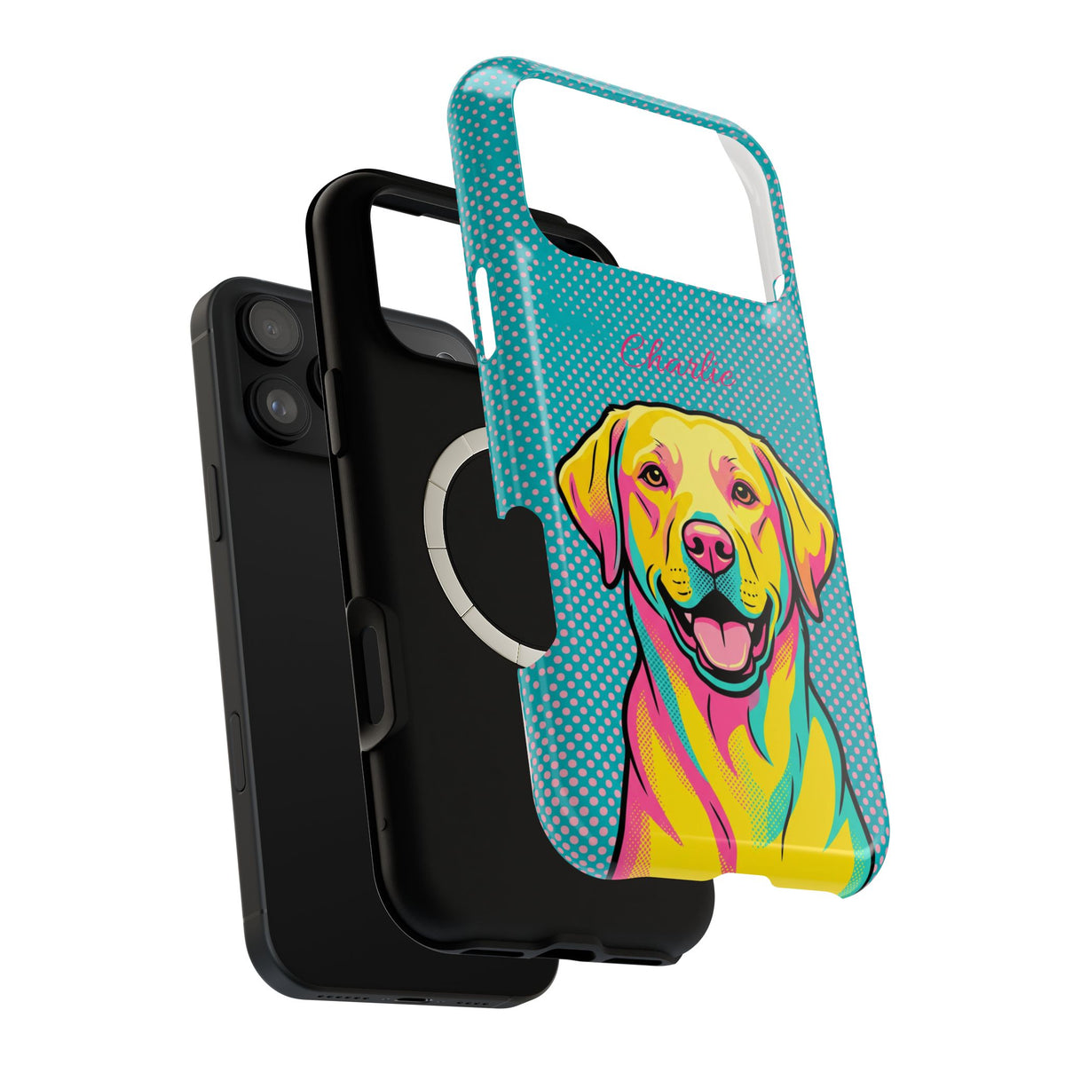 Personalized Pop Art Labrador Phone Case — Tough Magnetic Case with Wireless Charging