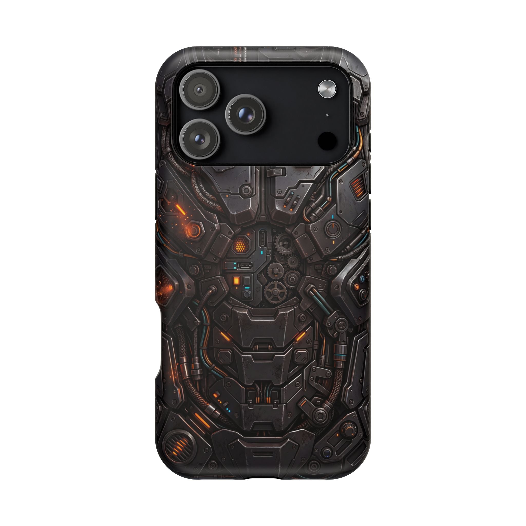 Mech Armor Phone Case — Industrial Circuit Wireless Charging Cover