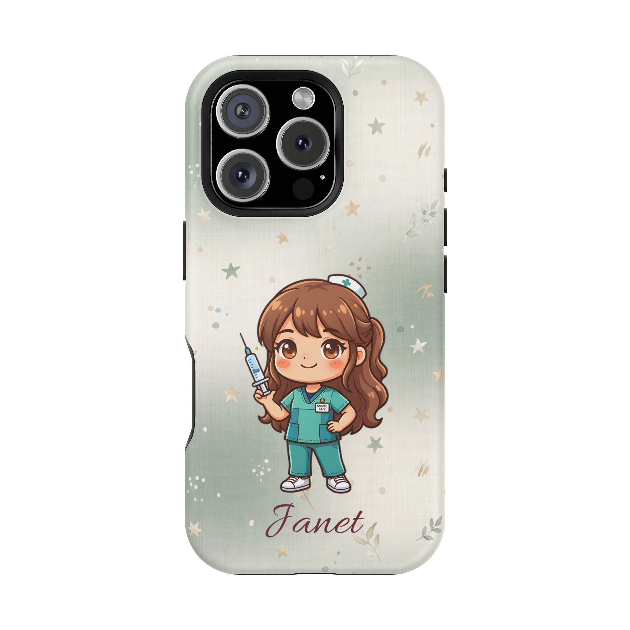 Personalized Nurse with Syringe Phone Case — Wireless Charging Cover