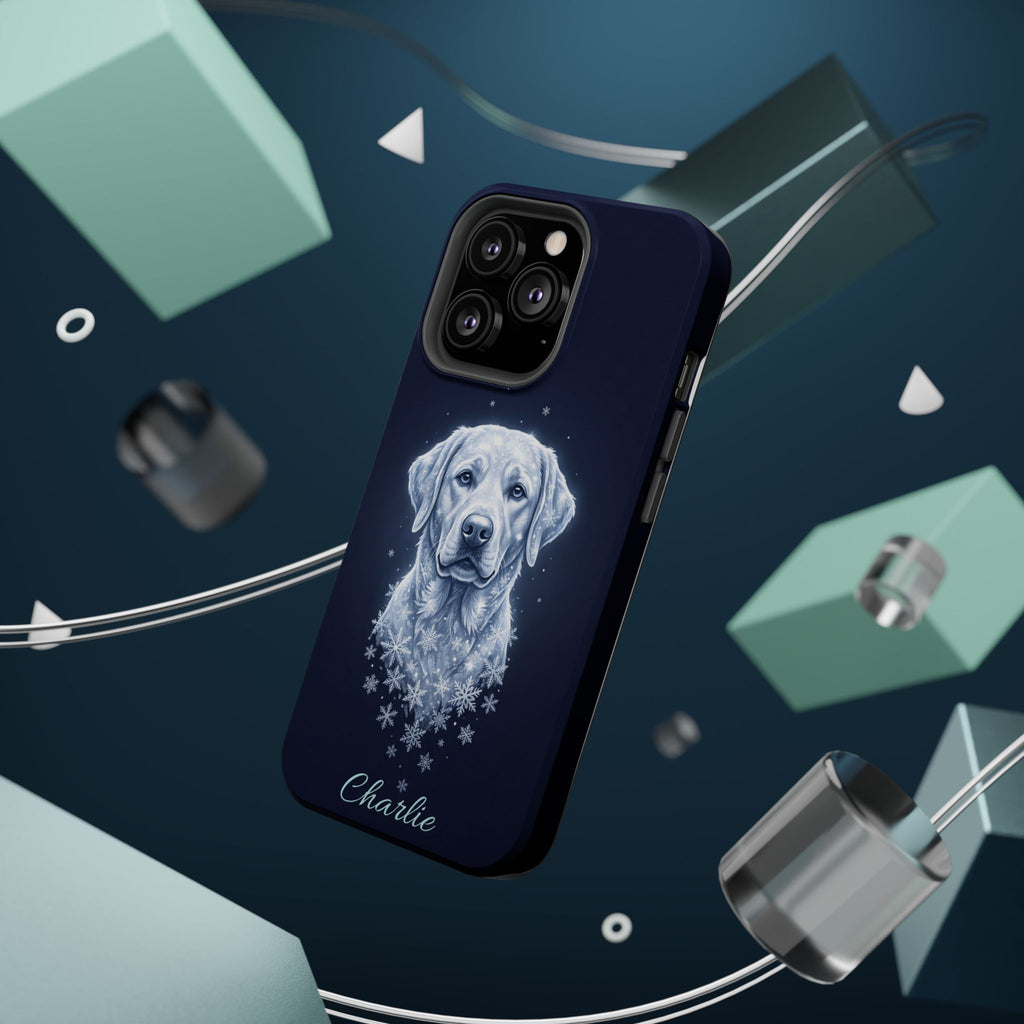 Personalized Winter Snowflake Labrador Phone Case — Tough Magnetic Case with Wireless Charging