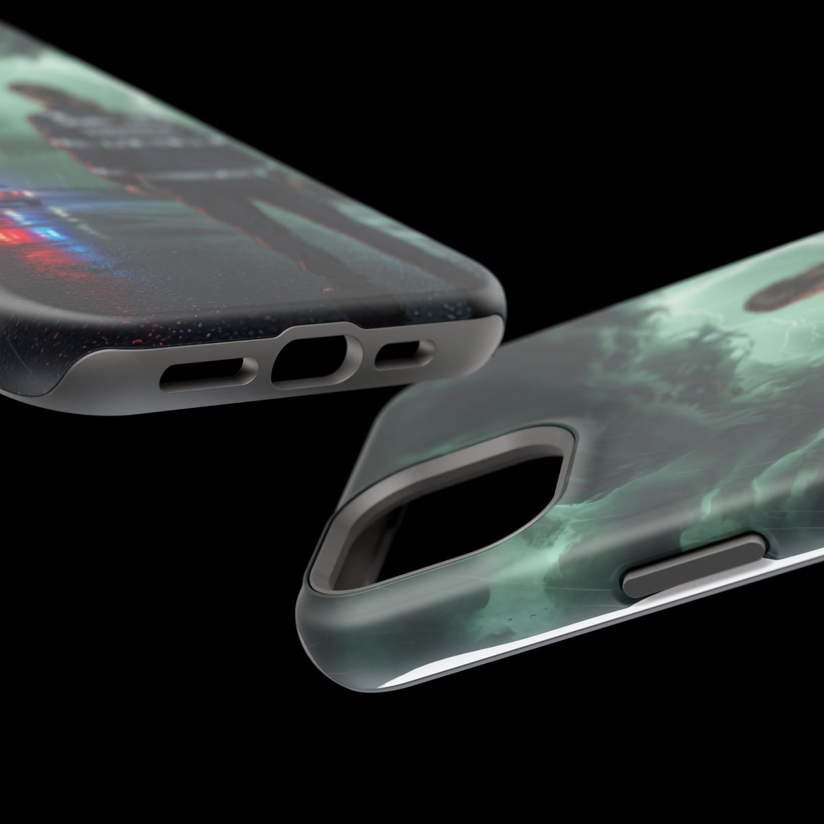Female Paramedic Green Storm Phone Case — Magnetic Wireless Charging Cover