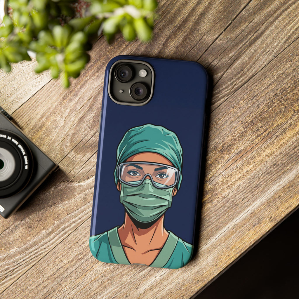 Nurse Illustrated Portrait Phone Case | iPhone & Samsung
