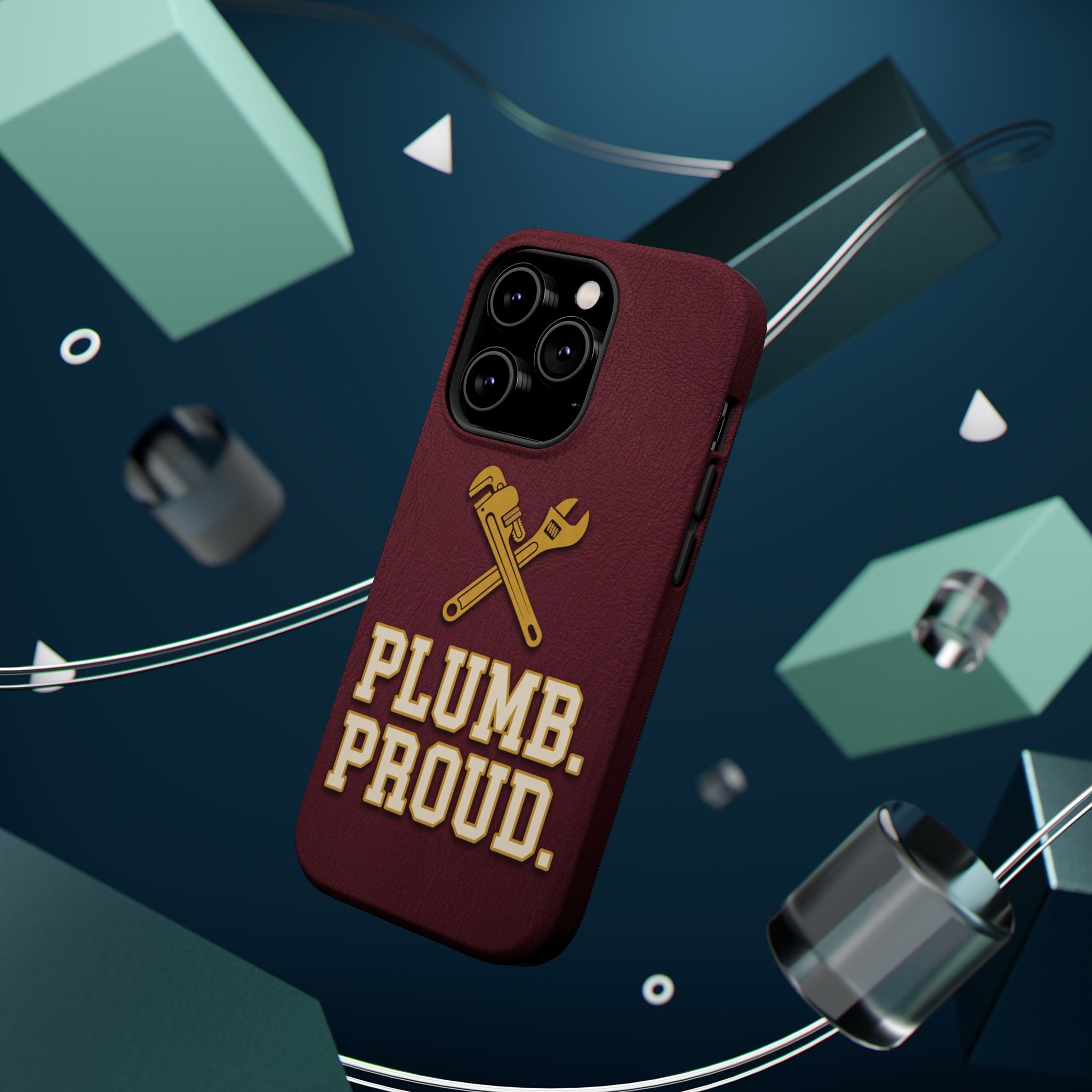 Plumb. Proud. Phone Case — Crossed Wrenches Wireless Charging Cover