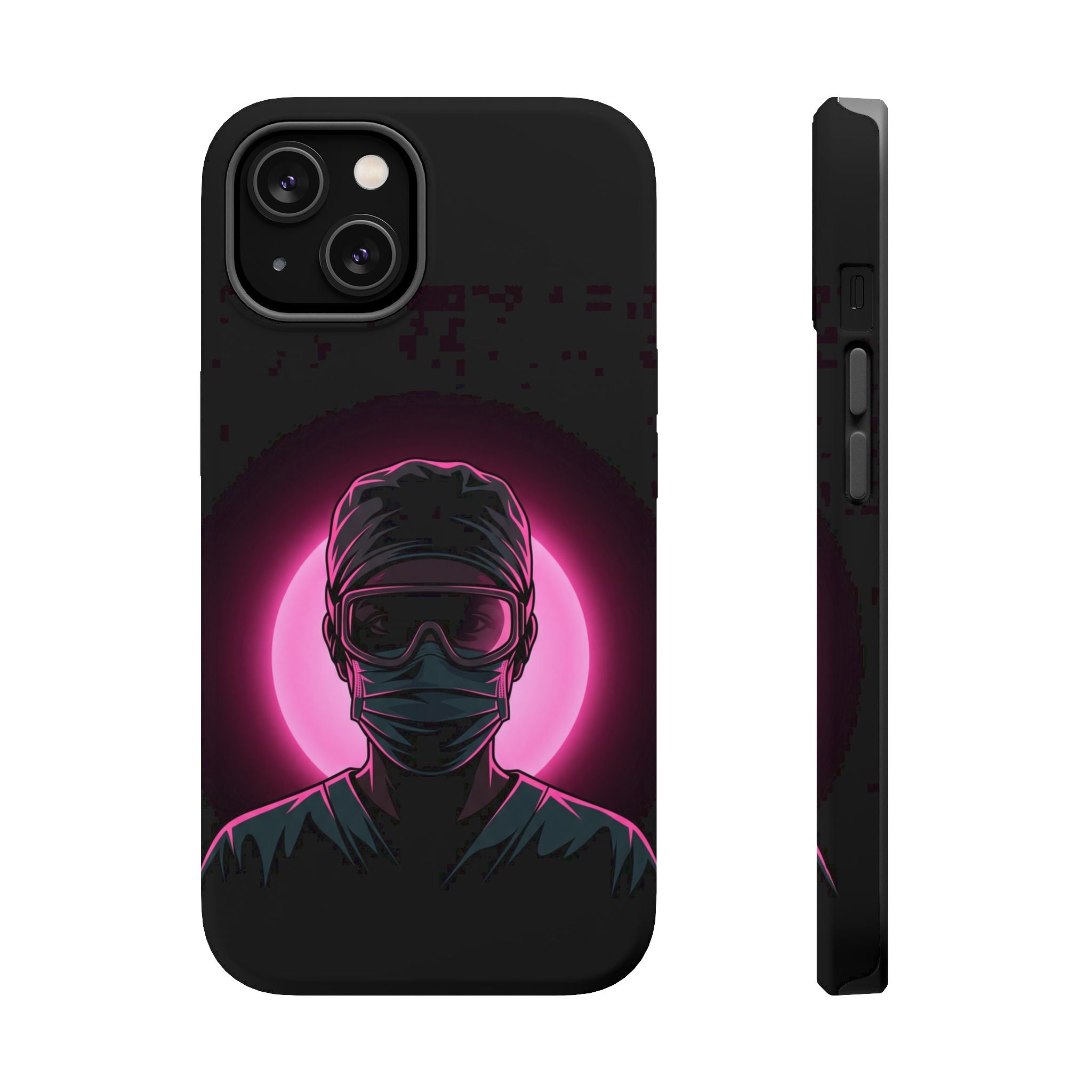 Nurse Portrait Phone Case — Navy Wireless Charging Cover