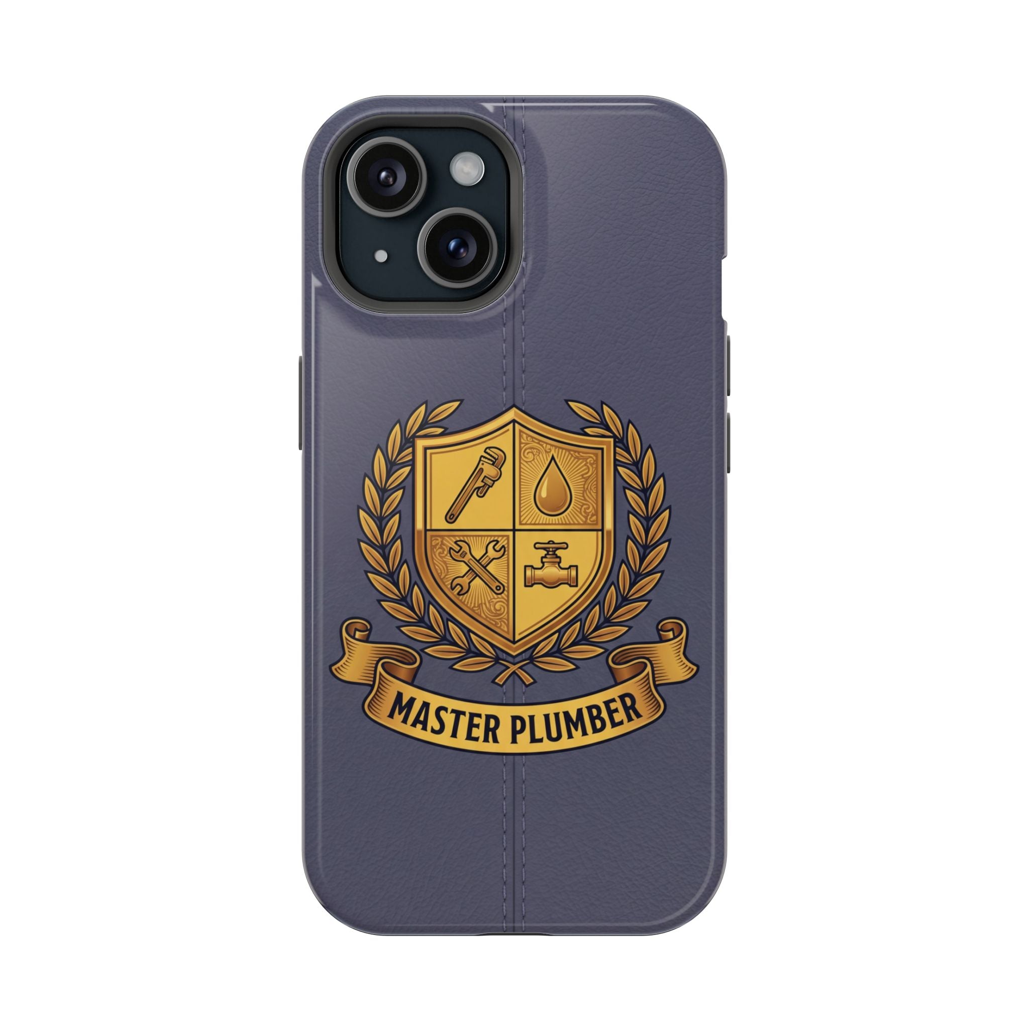 Master Plumber Crest Phone Case — Heraldic Shield Wireless Charging Cover