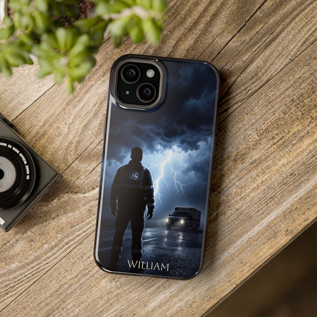 Personalized Lightning Storm EMS Phone Case — Wireless Charging Cover
